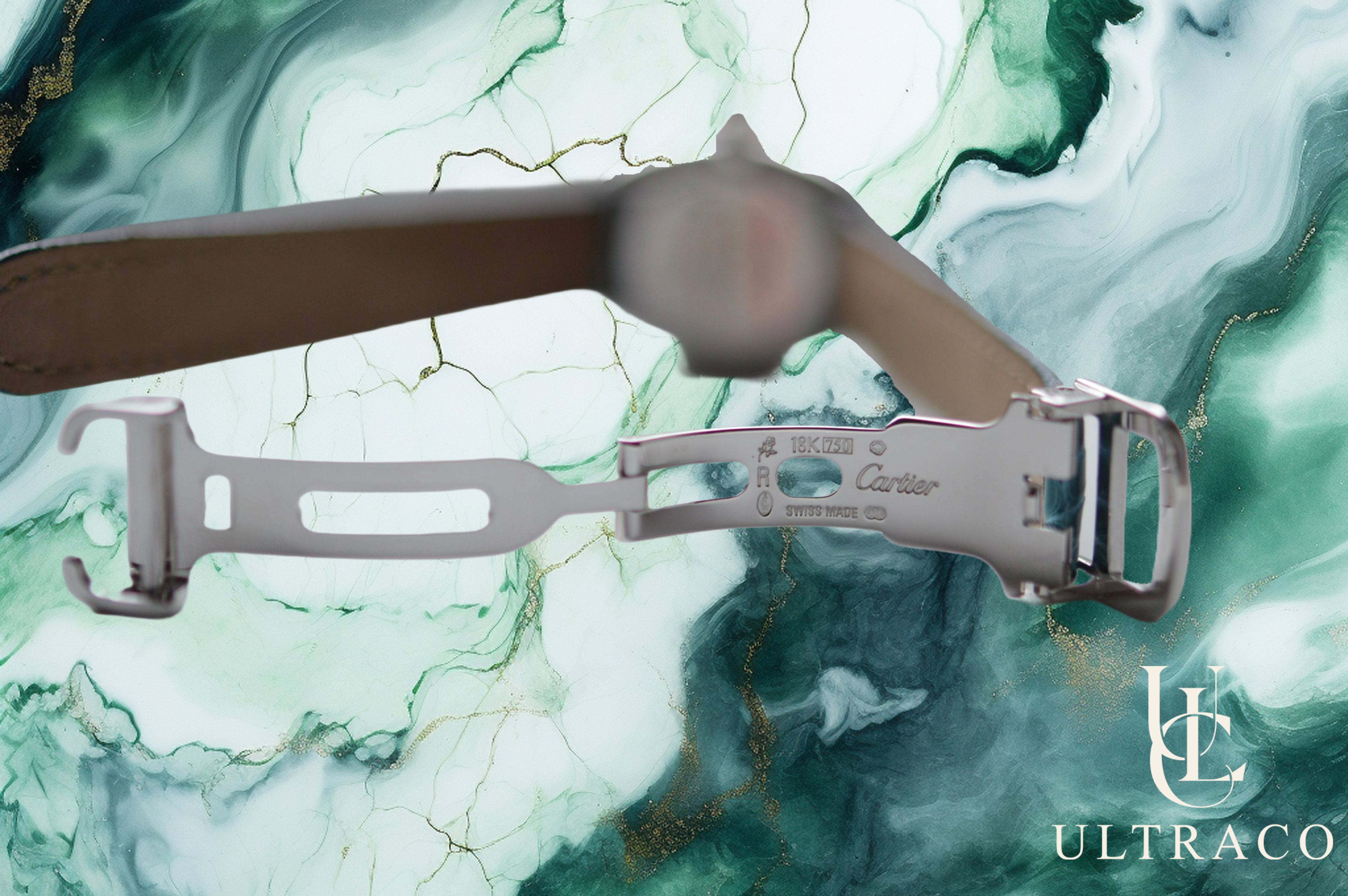 Cartier Baignoire Collection 18K White Gold Cadran Pavé