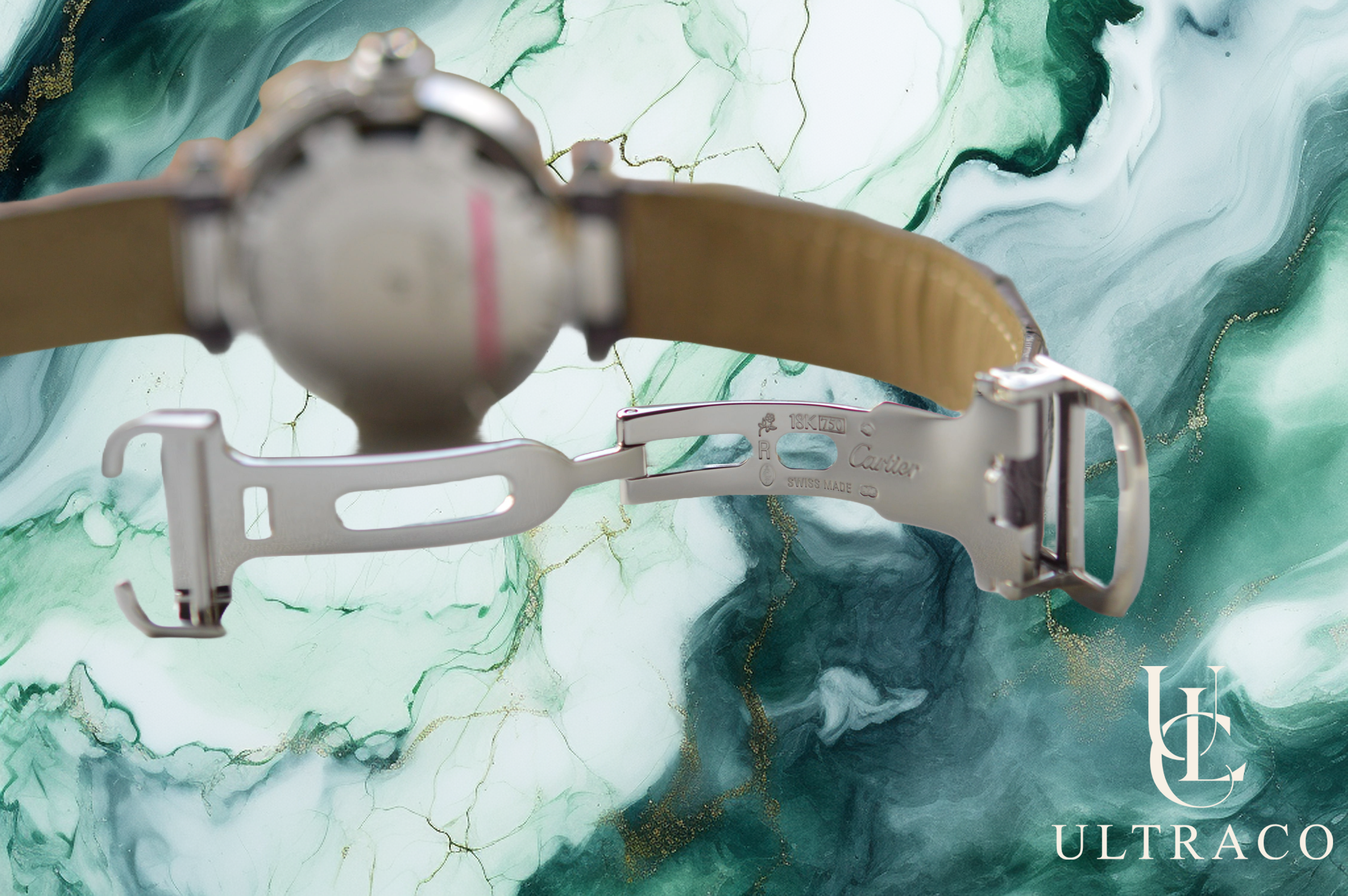 Cartier Pasha Collection 18K White Gold Cadran Pavé Auto