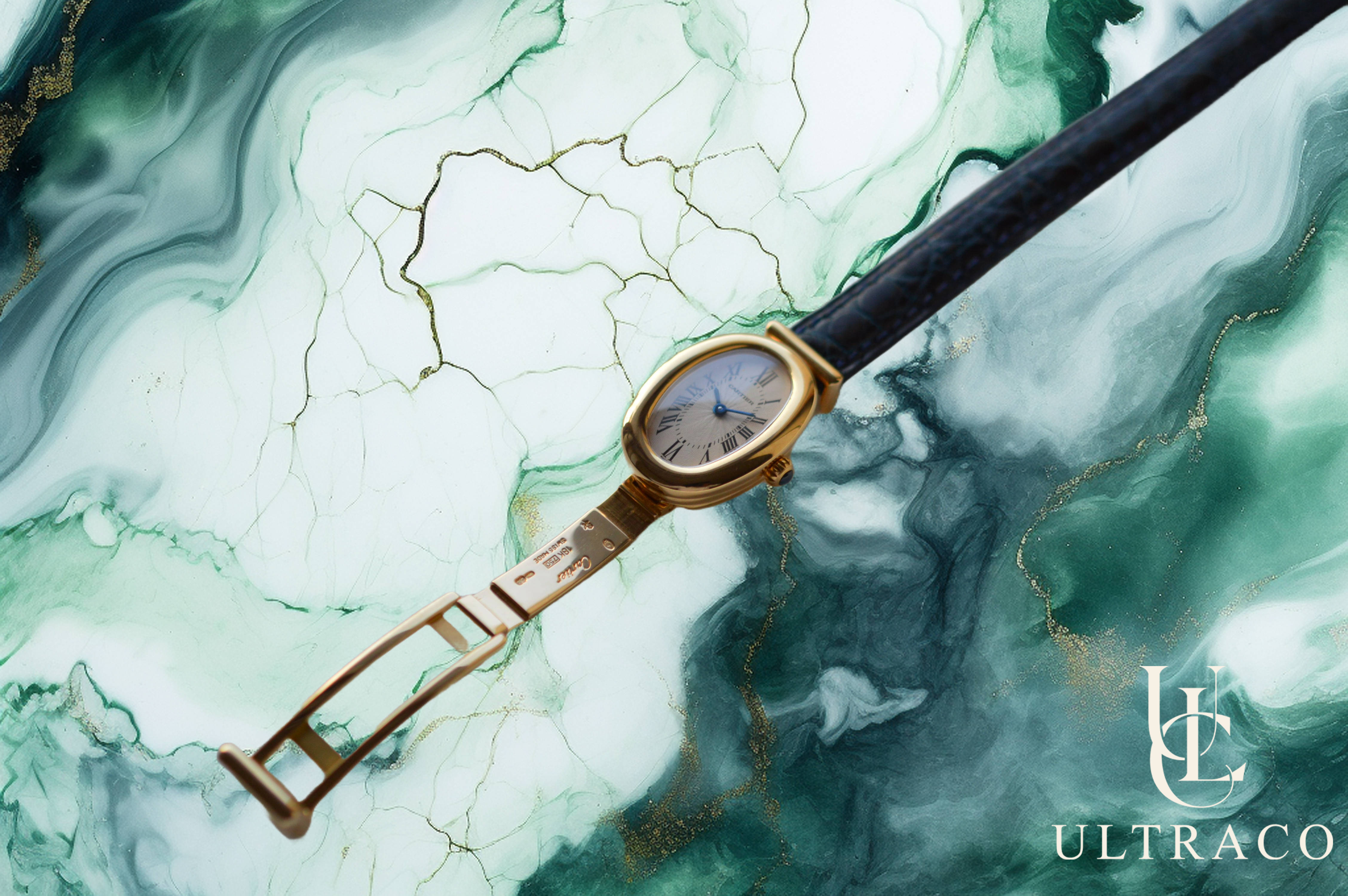 Cartier Baignoire Bi Plan 18K Yellow Gold Quartz