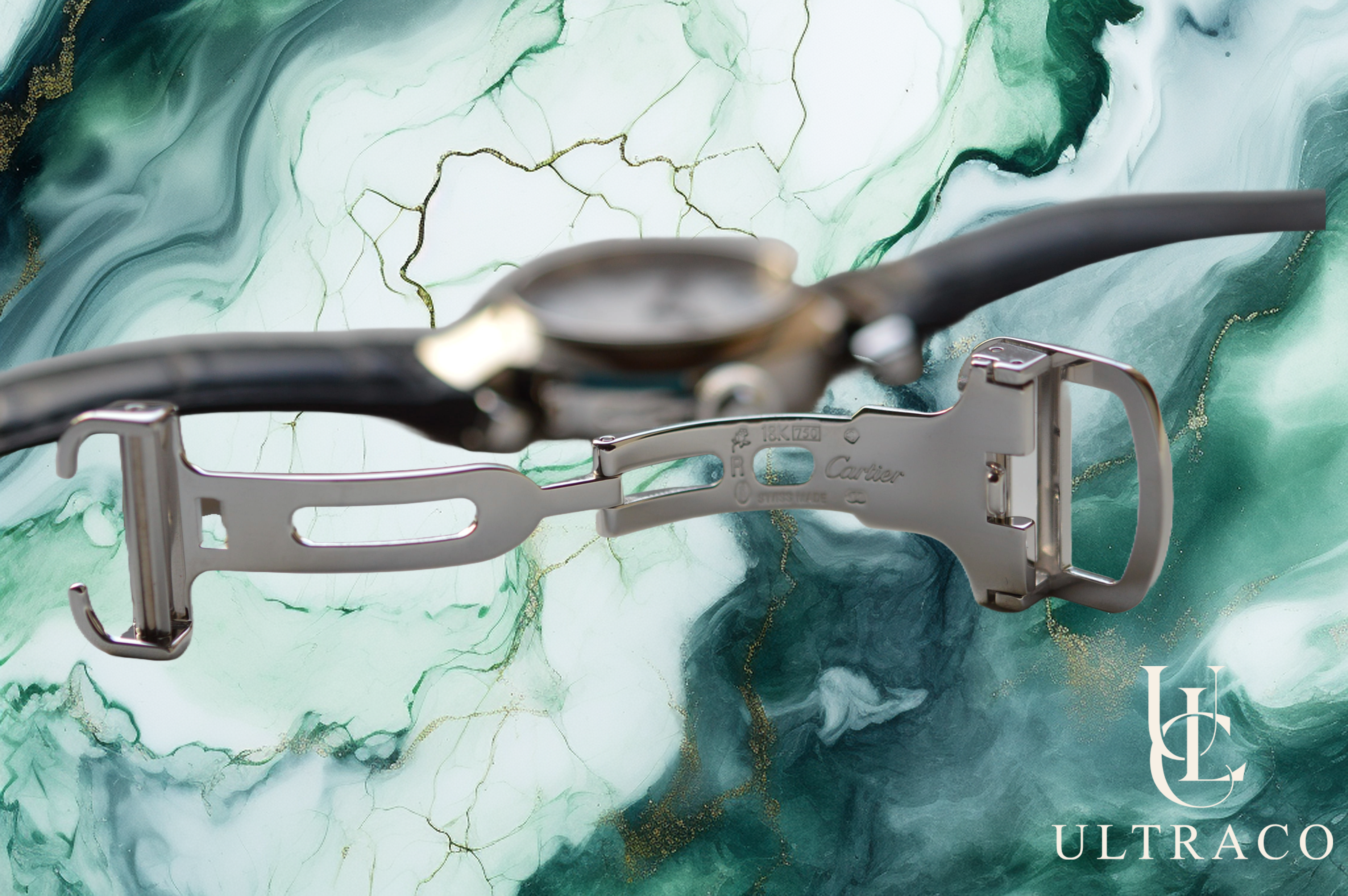 Cartier Pasha 18K White Gold Diamond Index Quartz