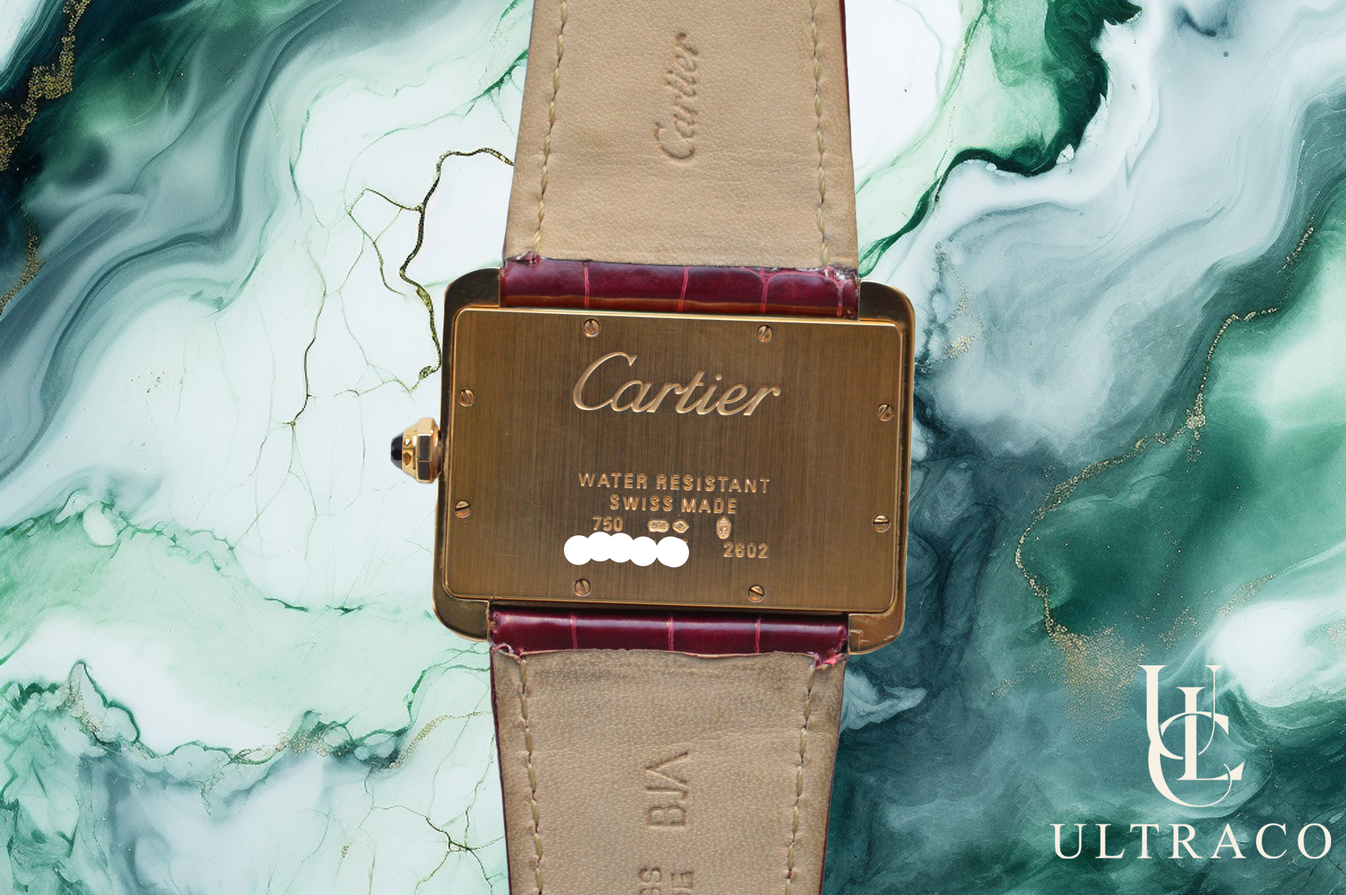 Cartier Tank Divan Grand Quartz en Or Jaune 18 Carats