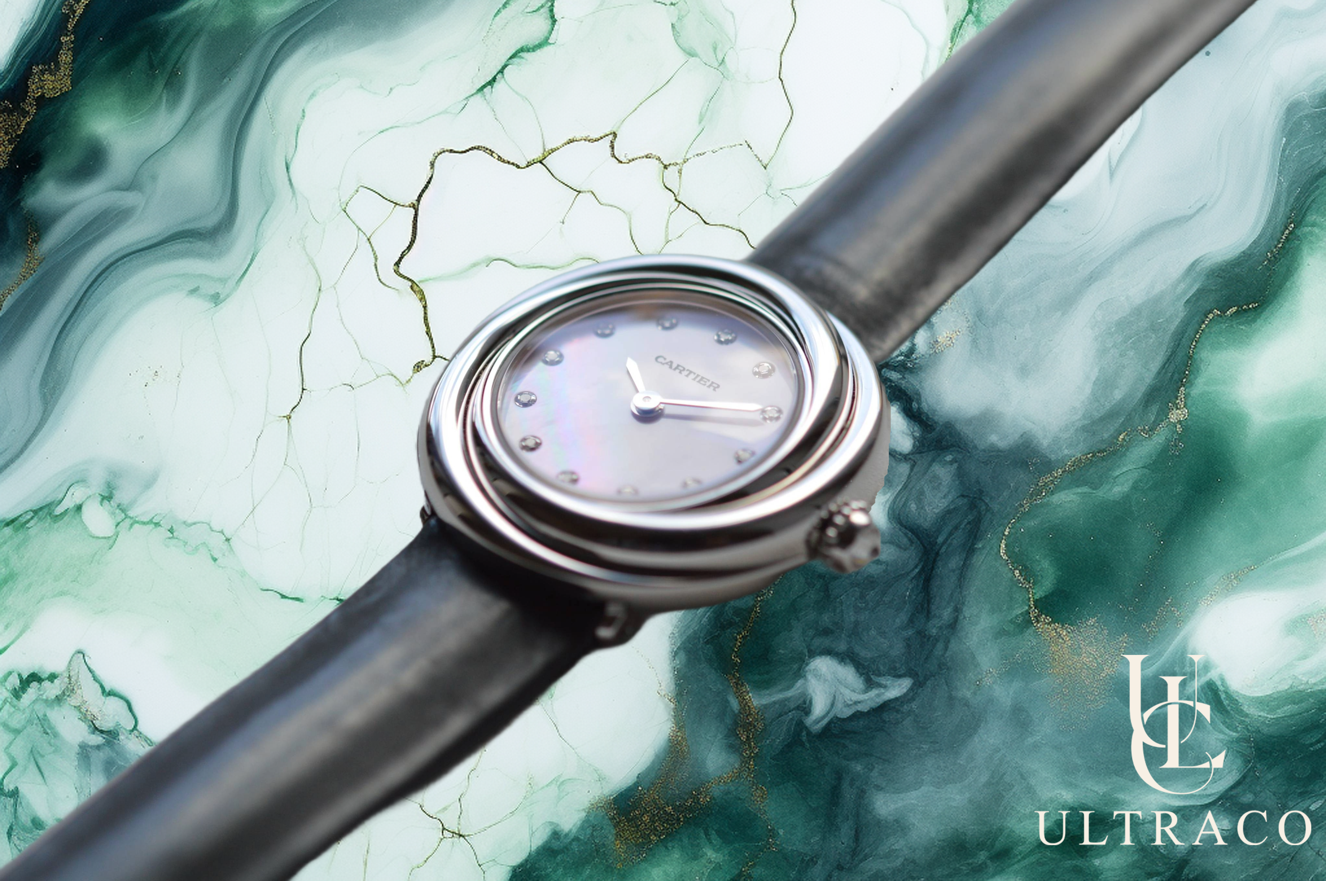 Cartier Trinity 18K White Gold With Diamond Index