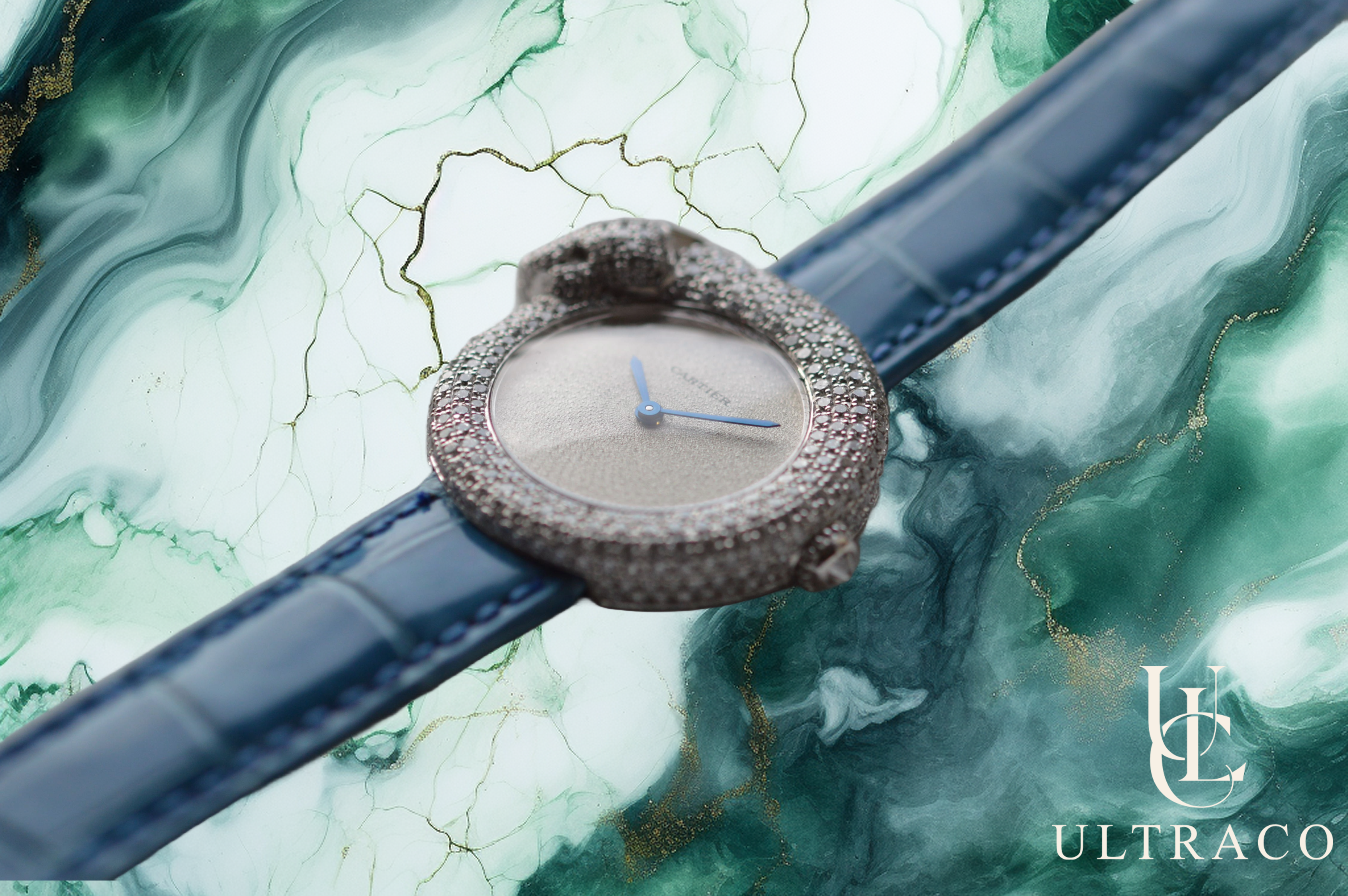 Cartier Panthère 1925 18K White Gold Diamond Bezel Quartz