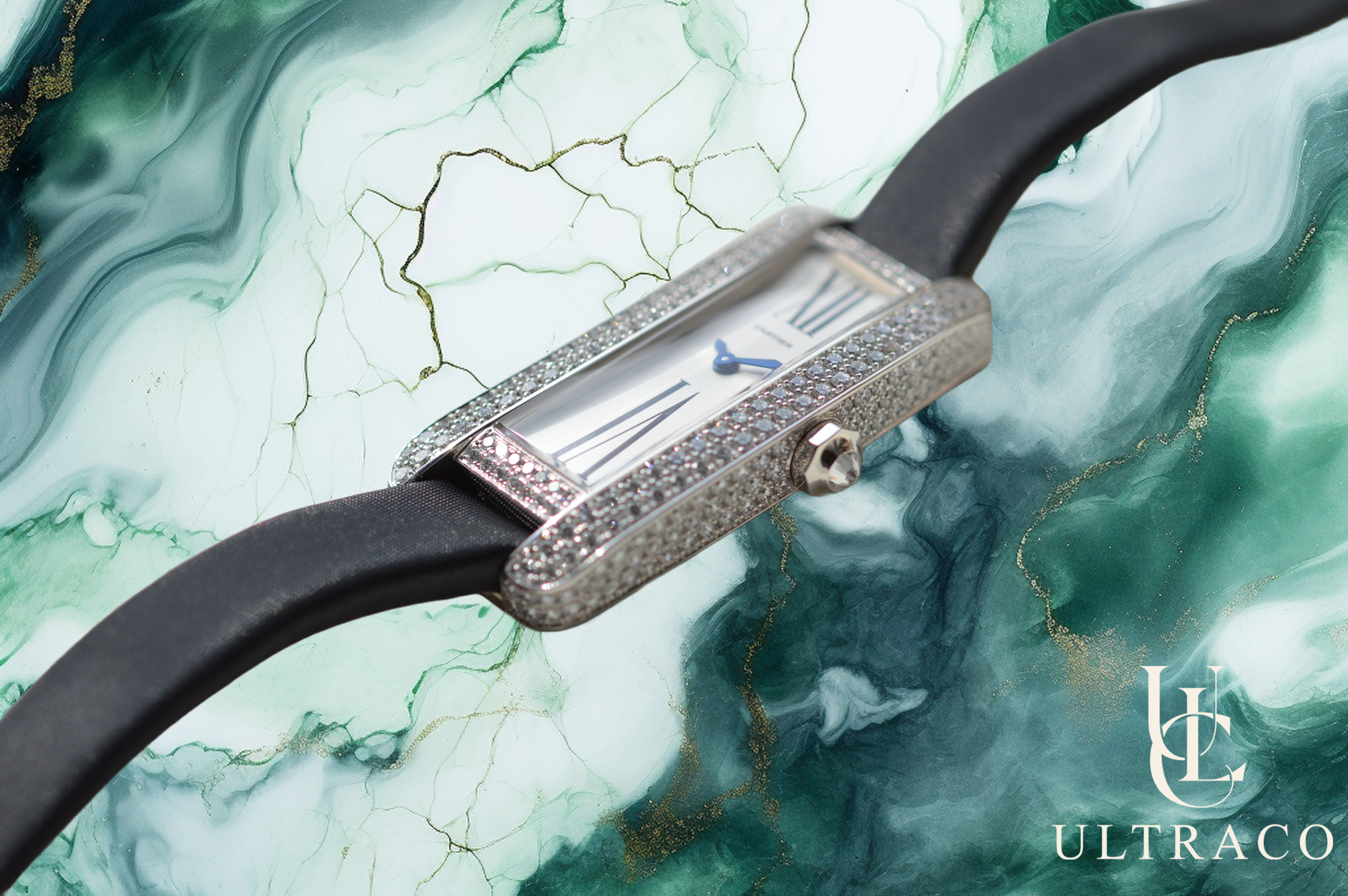 Cartier Libre Tank S Curved 18K White Gold & Diamond