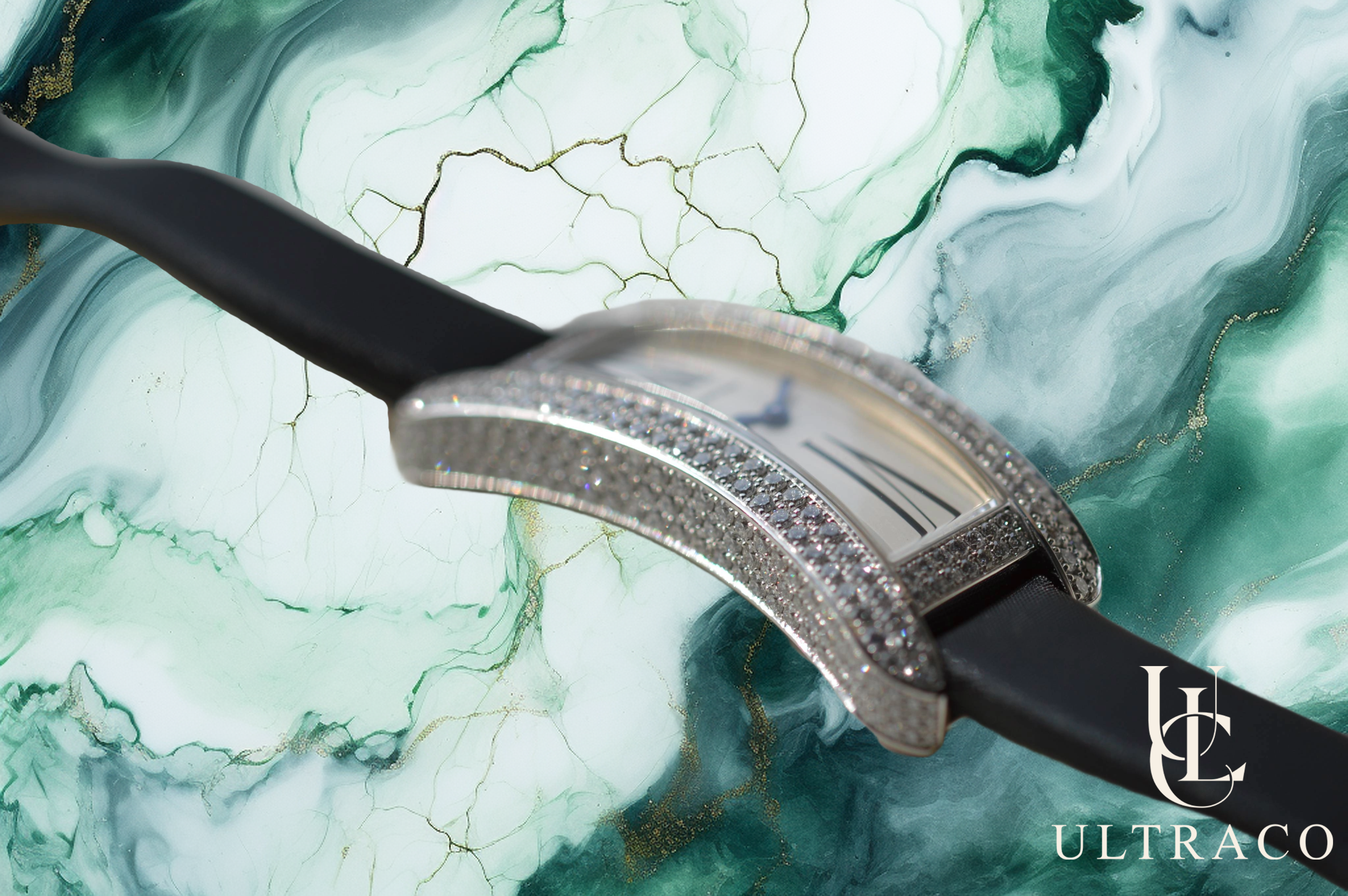 Cartier Libre Tank S Curved 18K White Gold & Diamond