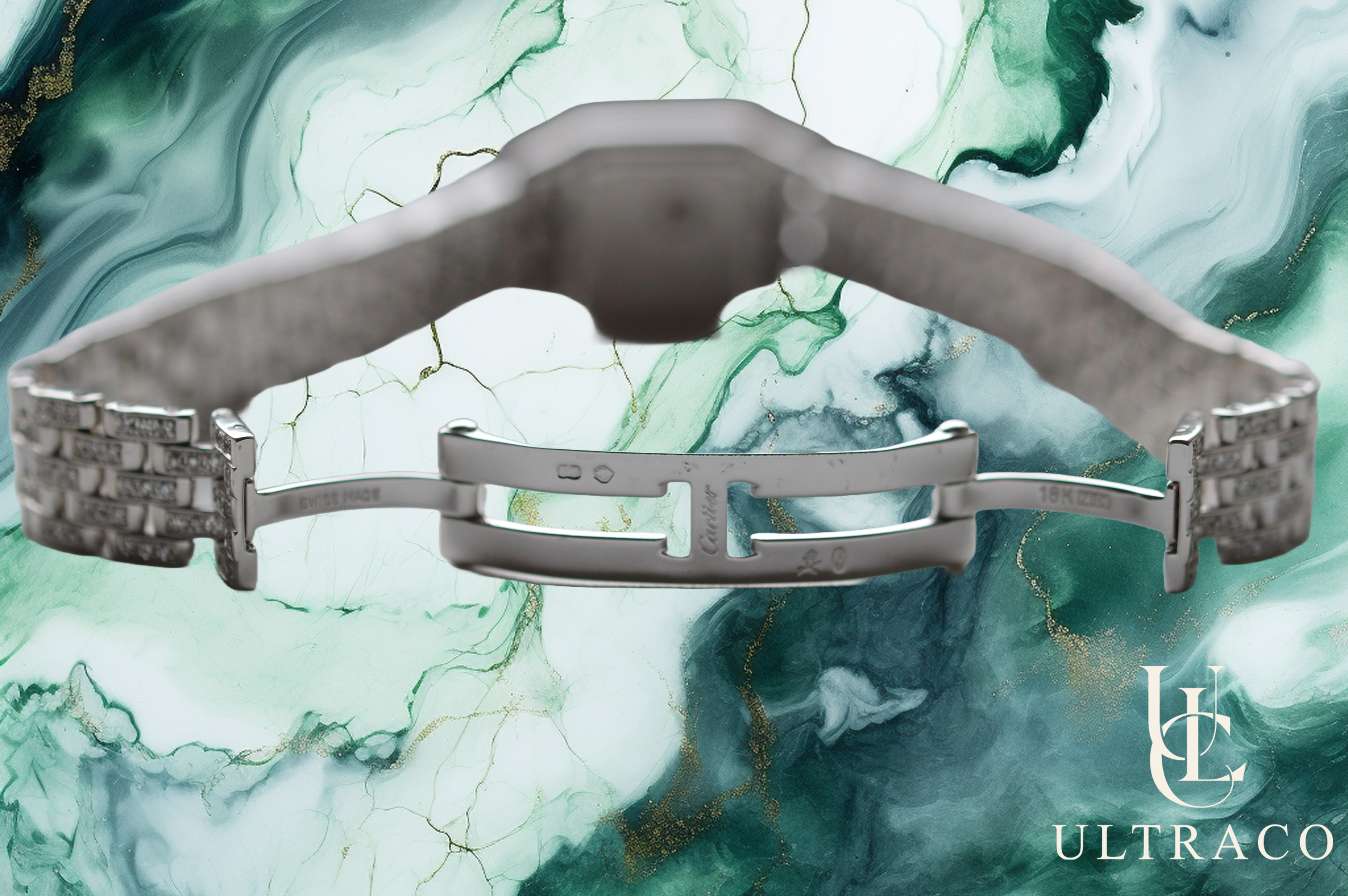 Cartier Mini Panthère 18K White Gold Diamond Set Case & Bracelet