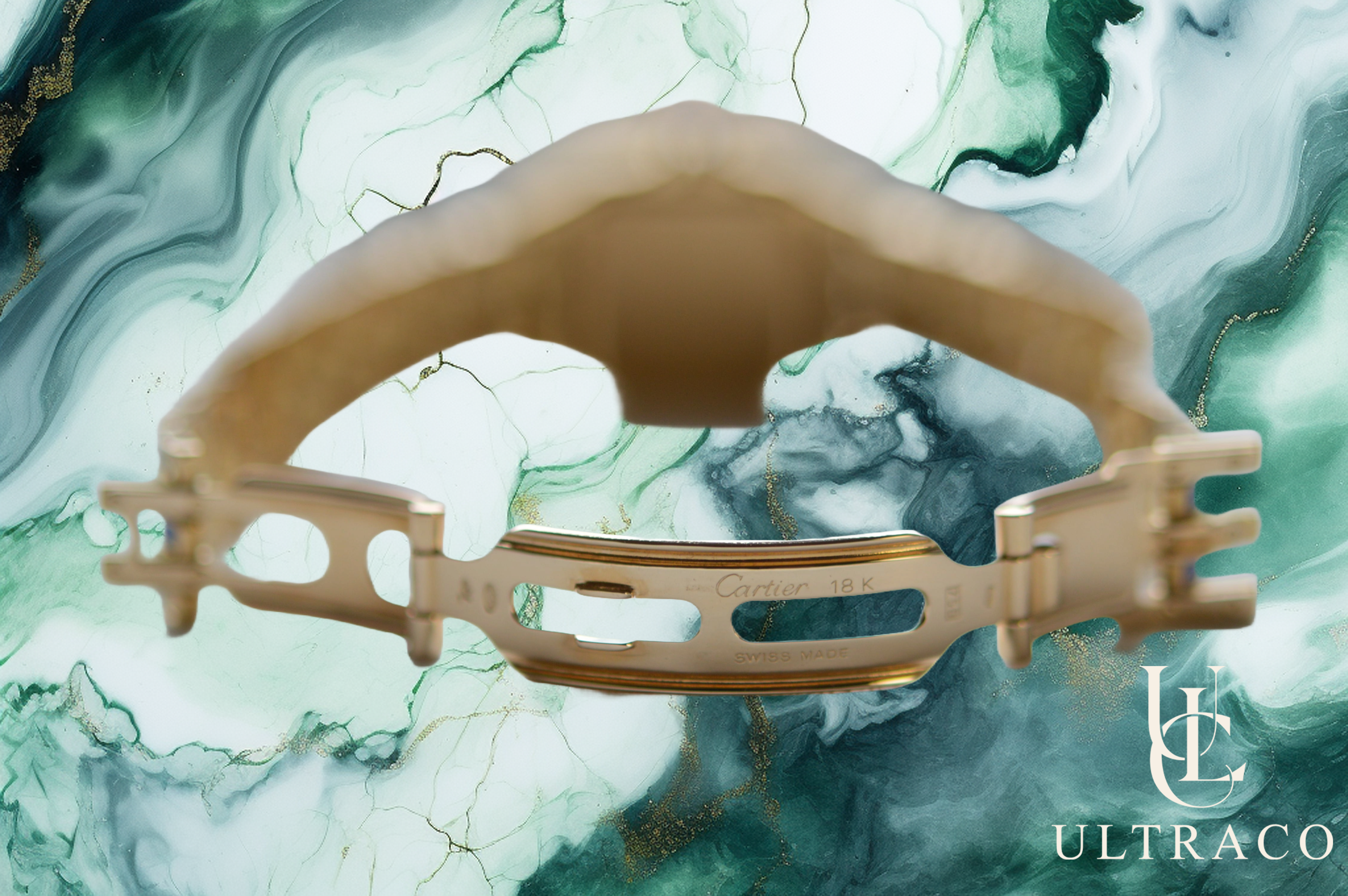 Cartier Panthère SM Blue Lacquer Diamond Set Limited Prod. Quartz