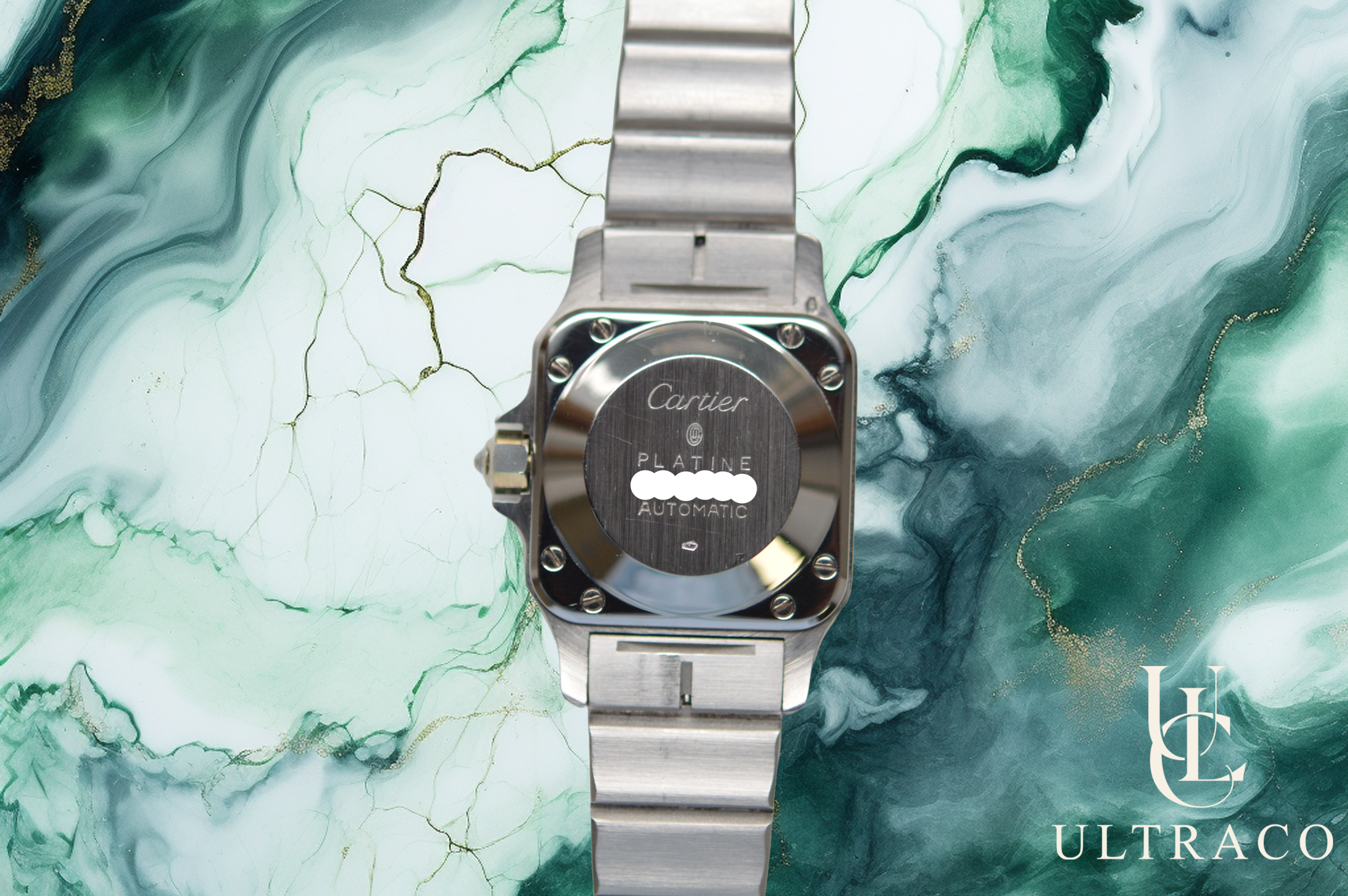 Cartier Santos Platinum Automatic Diamond Dial