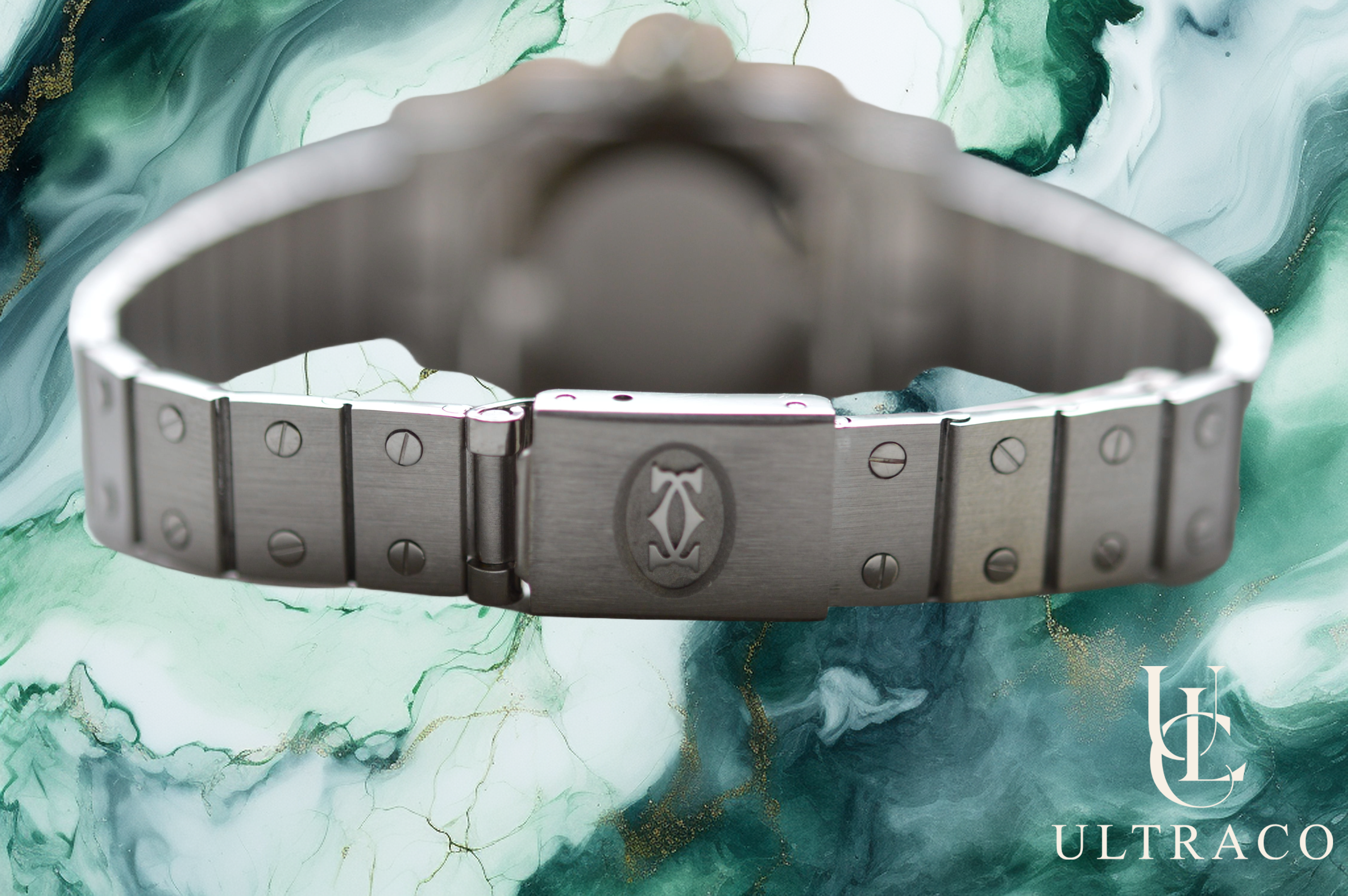 Cartier Santos Platinum Automatic Diamond Dial