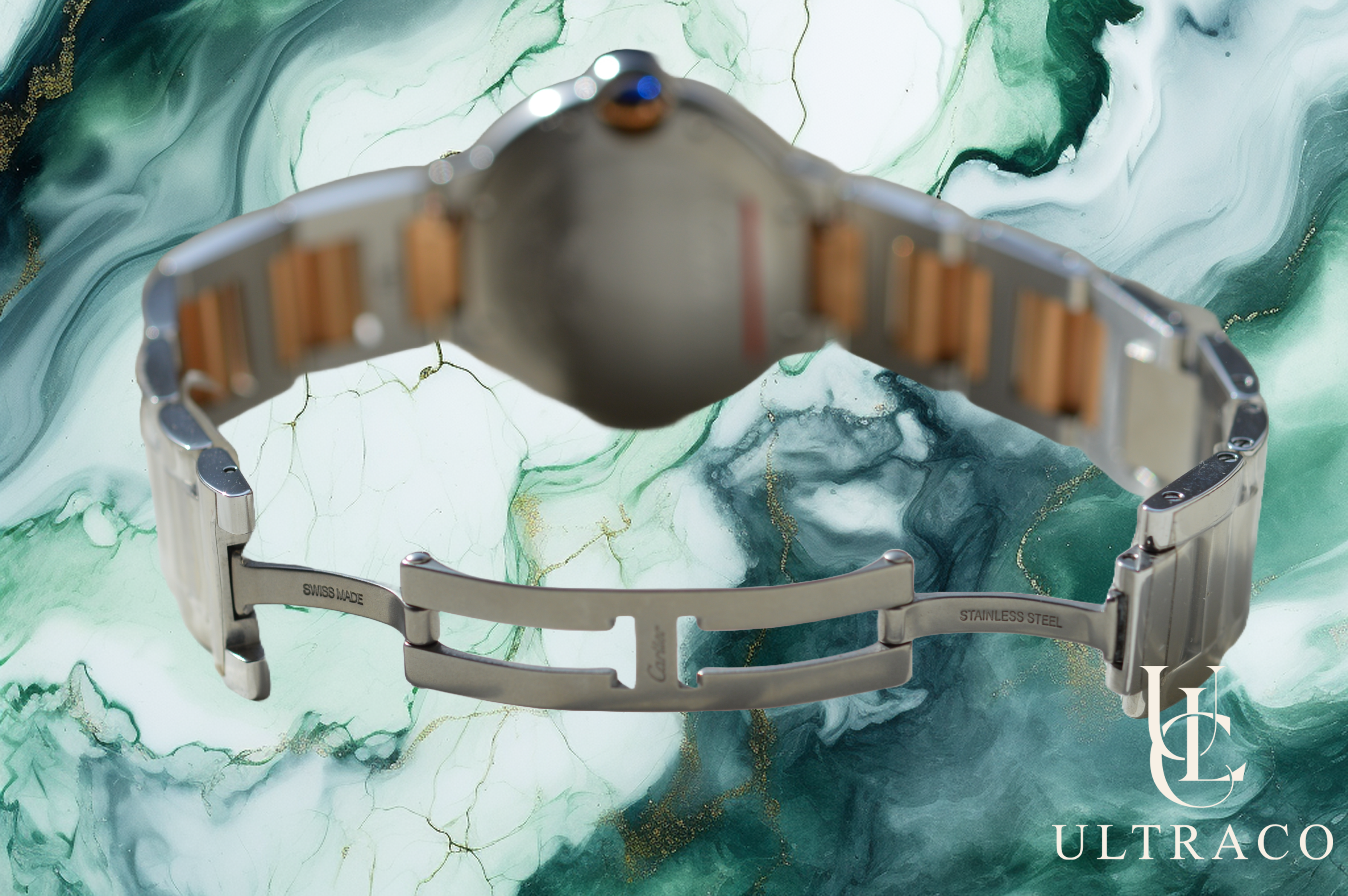 Cartier Ballon Bleu Diamond Index 18K Gold & Steel Automatic