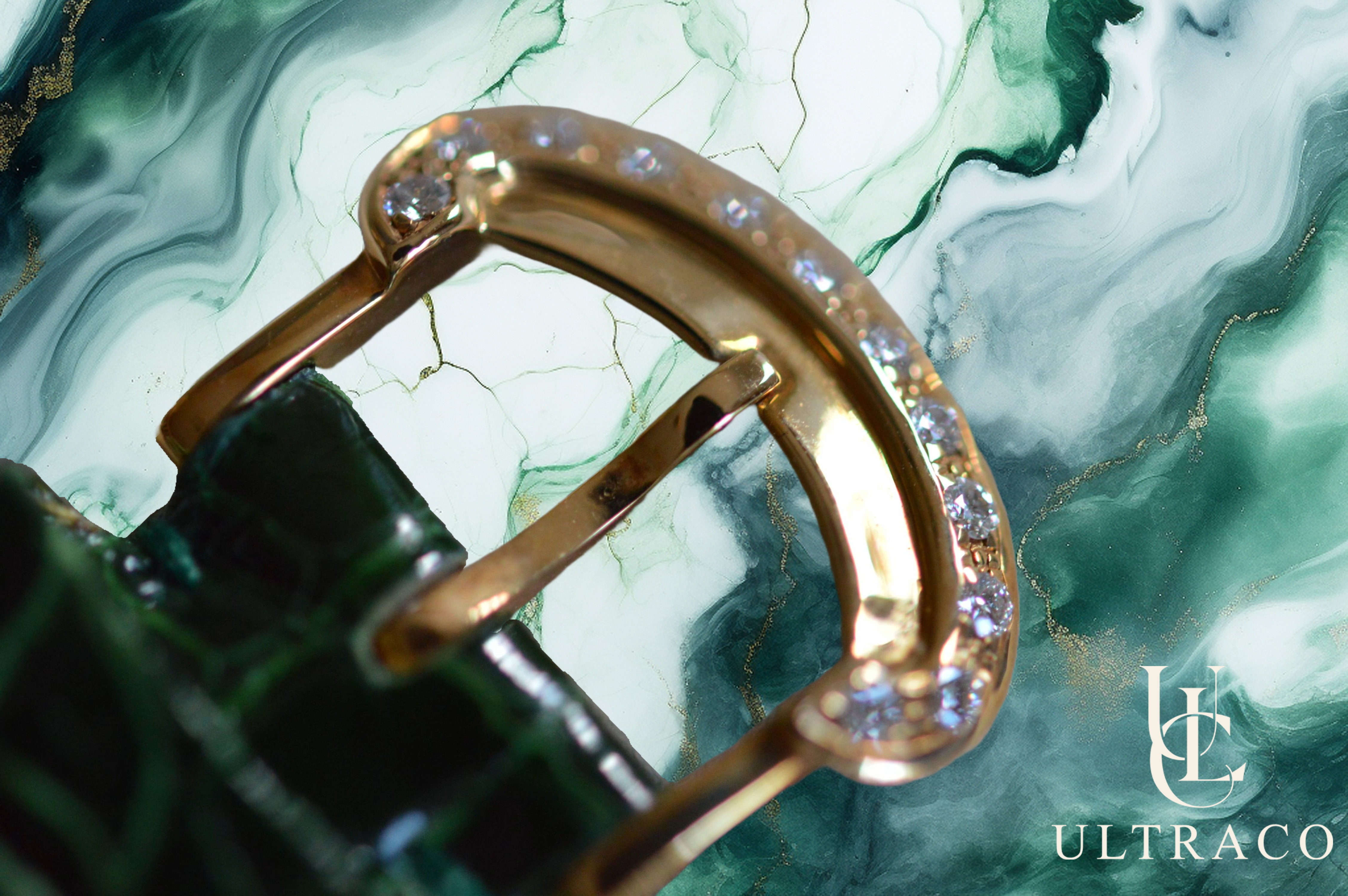 Montega Yellow Gold, Gold Dial & Pave Diamond Bezel