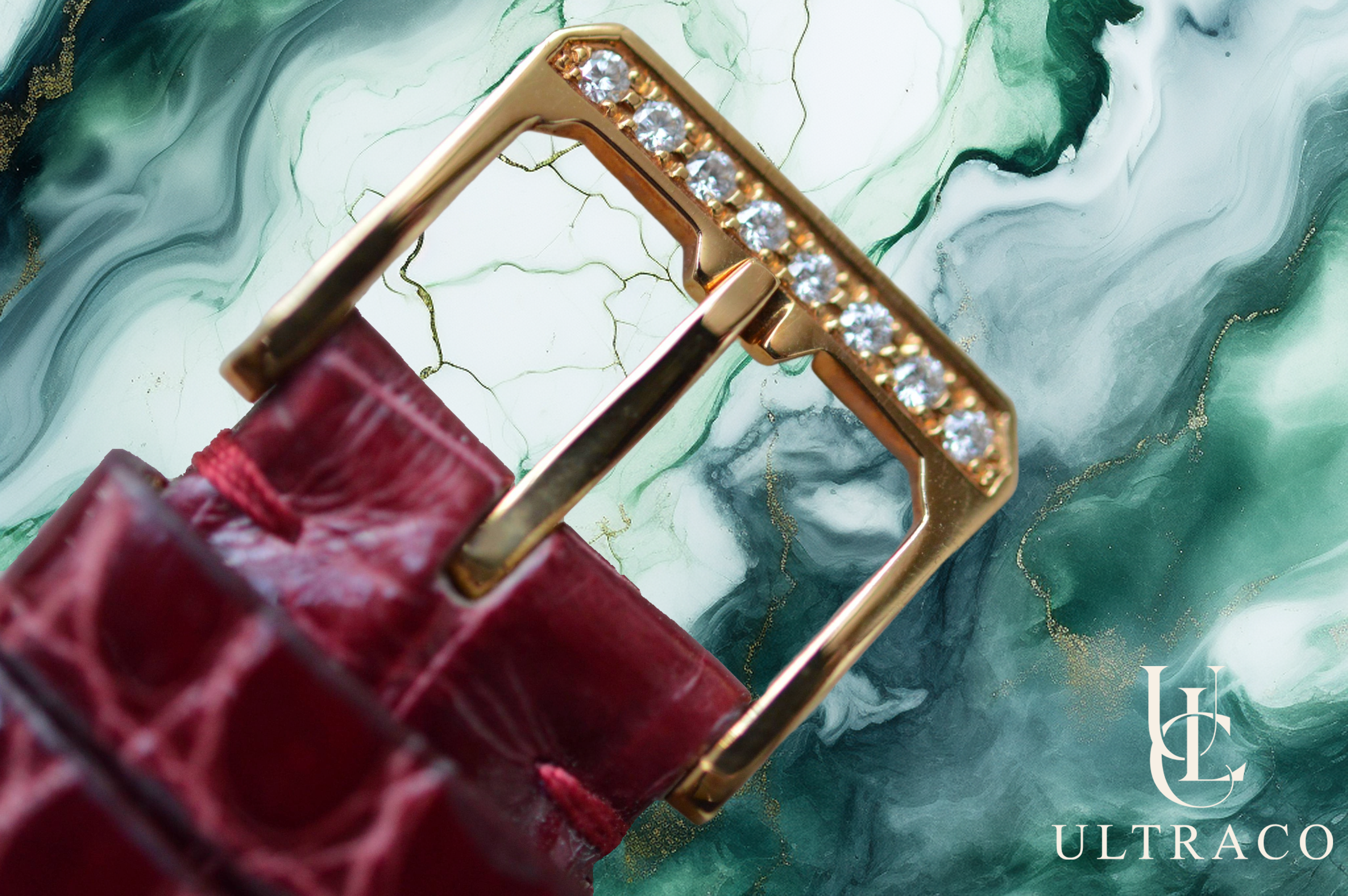 Montega Yellow Gold Guilloche Centre Dial & Pave Diamond Bezel