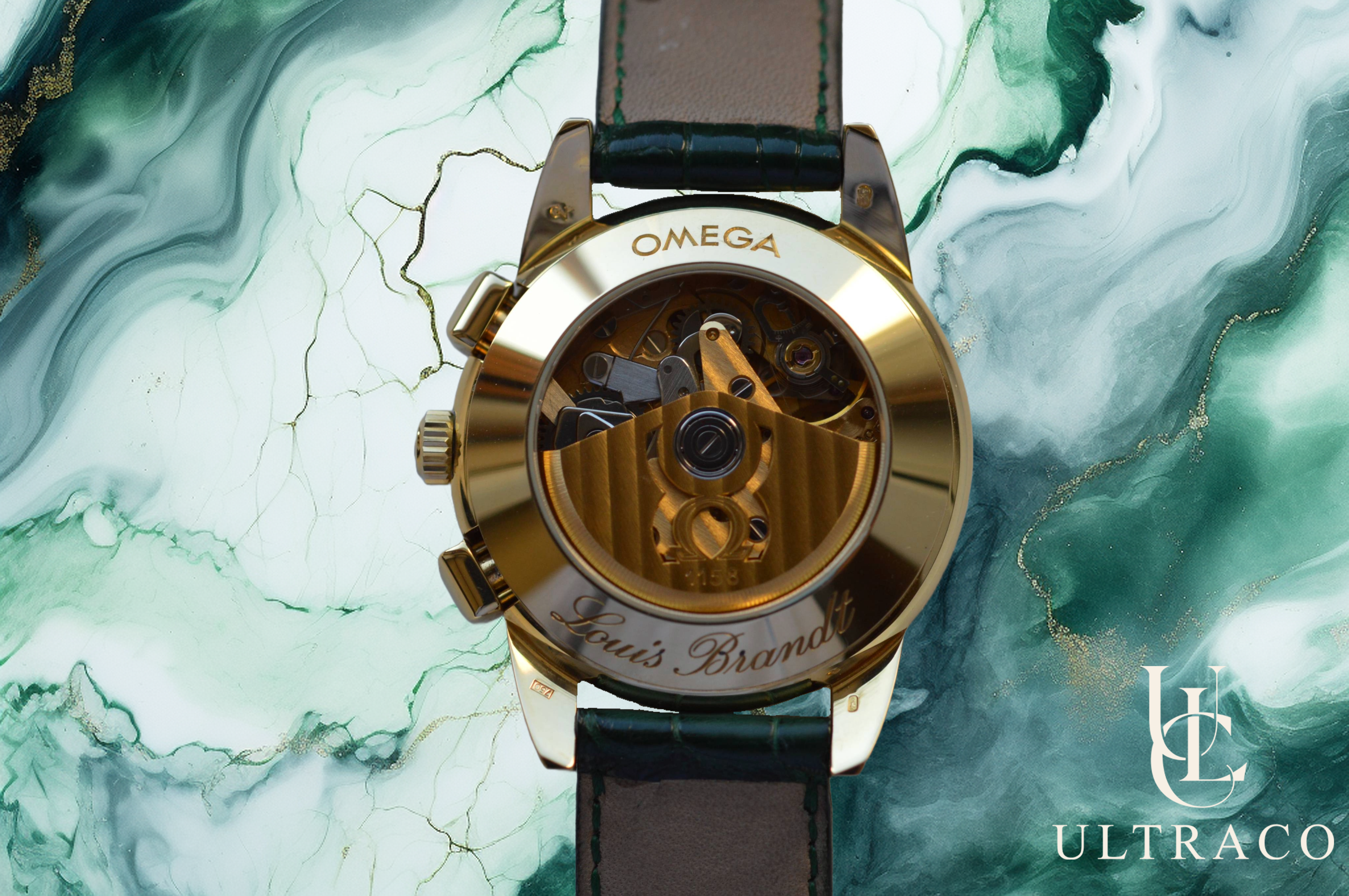 Omega Louis Brandt Chronograph Automatic 18K Yellow Gold