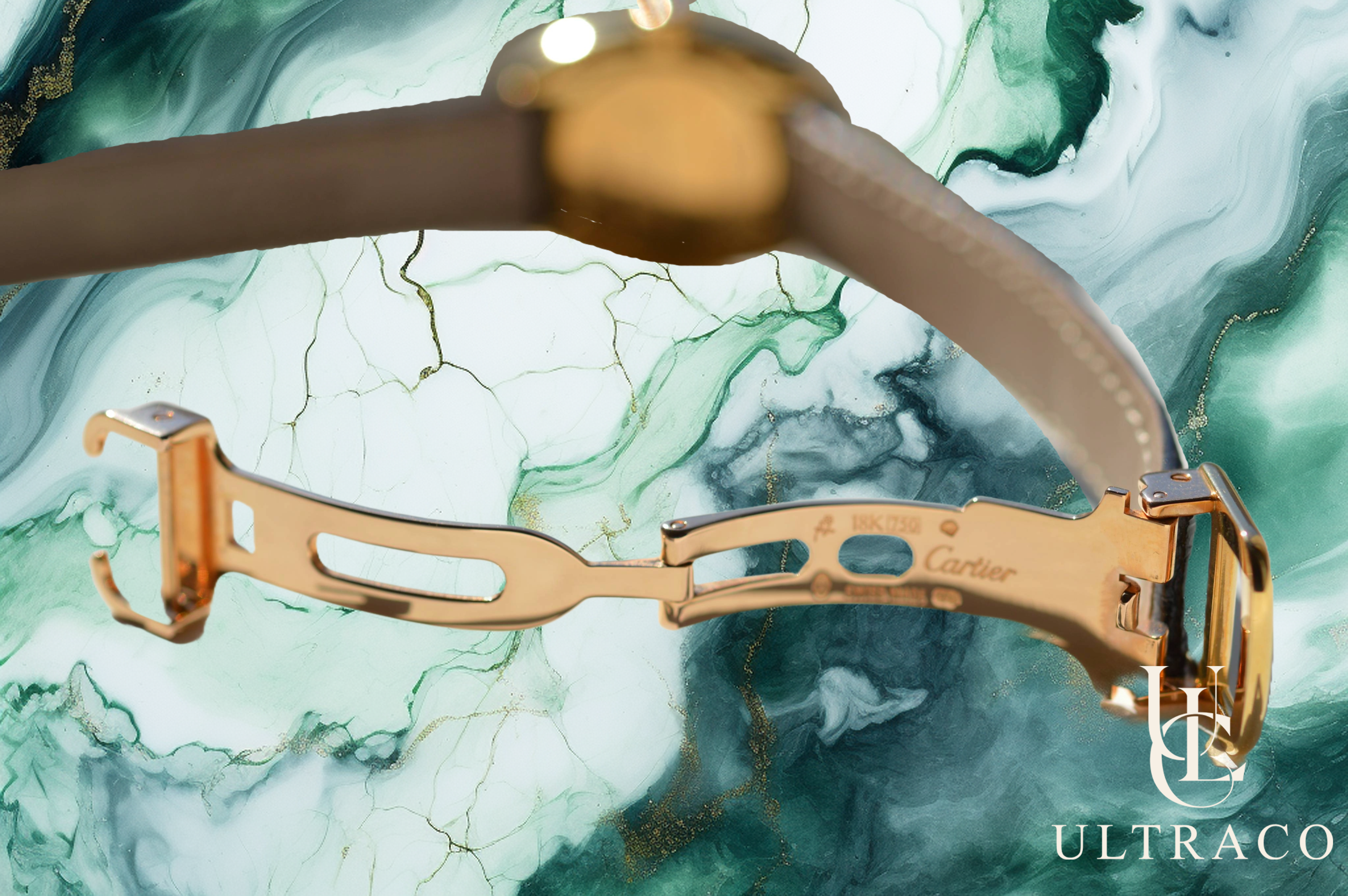 Cartier Baignoire 1920 18K Yellow Gold & Diamond Bezel