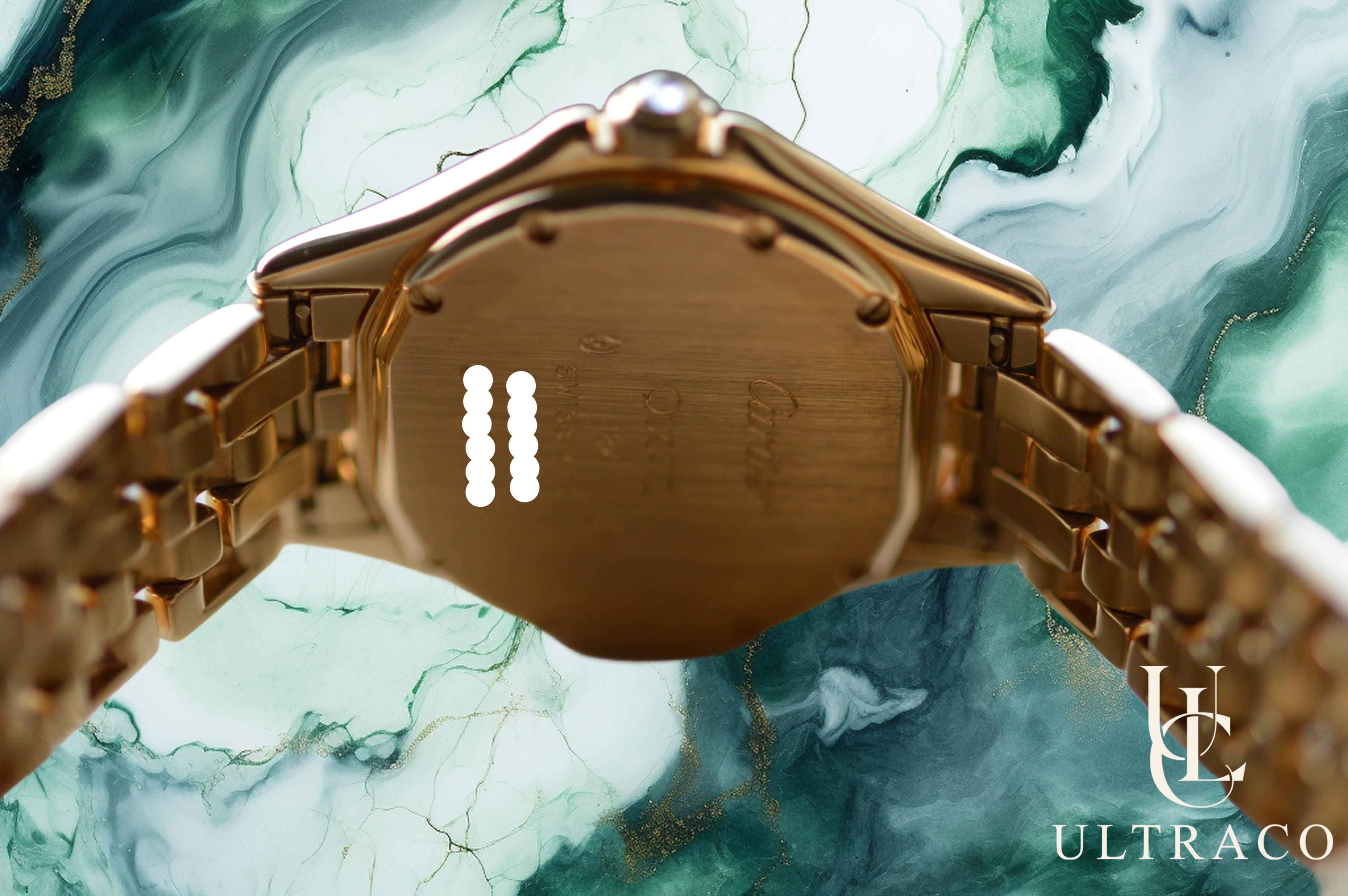 Cartier Cougar PM 18K Yellow Gold Diamond Bezel & Links