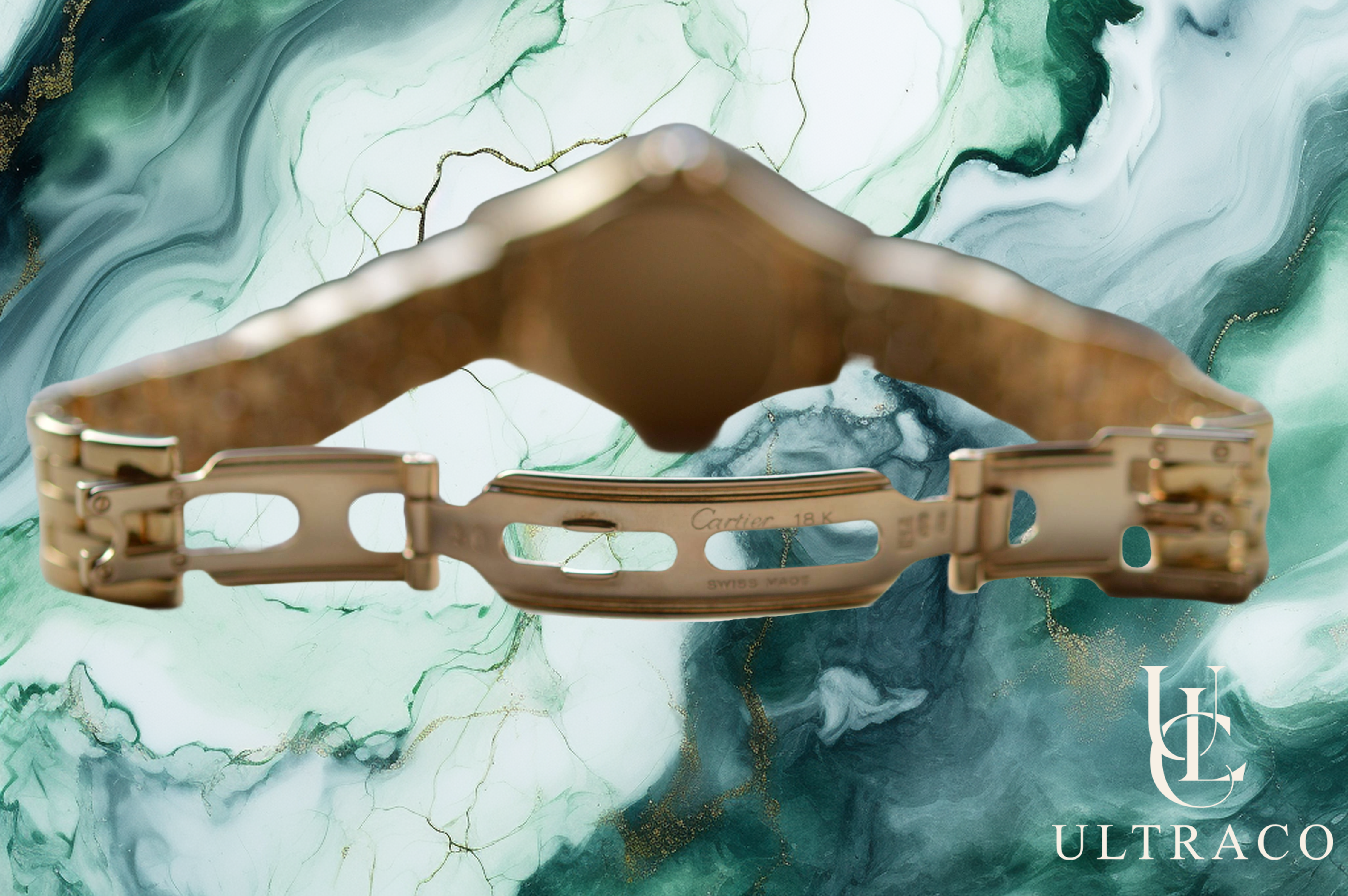 Cartier Cougar PM 18K Yellow Gold Diamond Bezel & Links