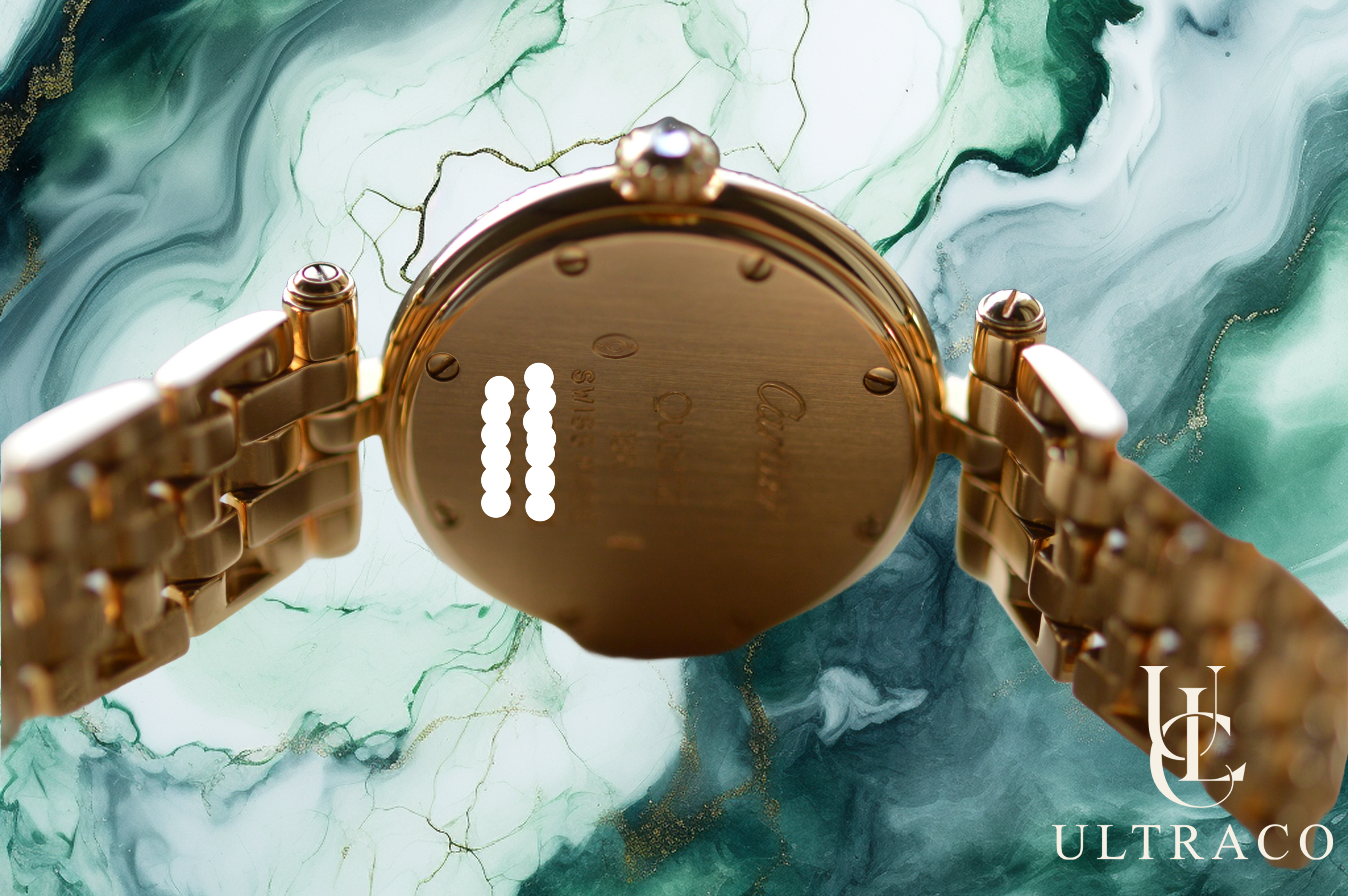 Cartier Panthère Vendôme PM 18K Yellow Gold Diamond Bezel & Bracelet