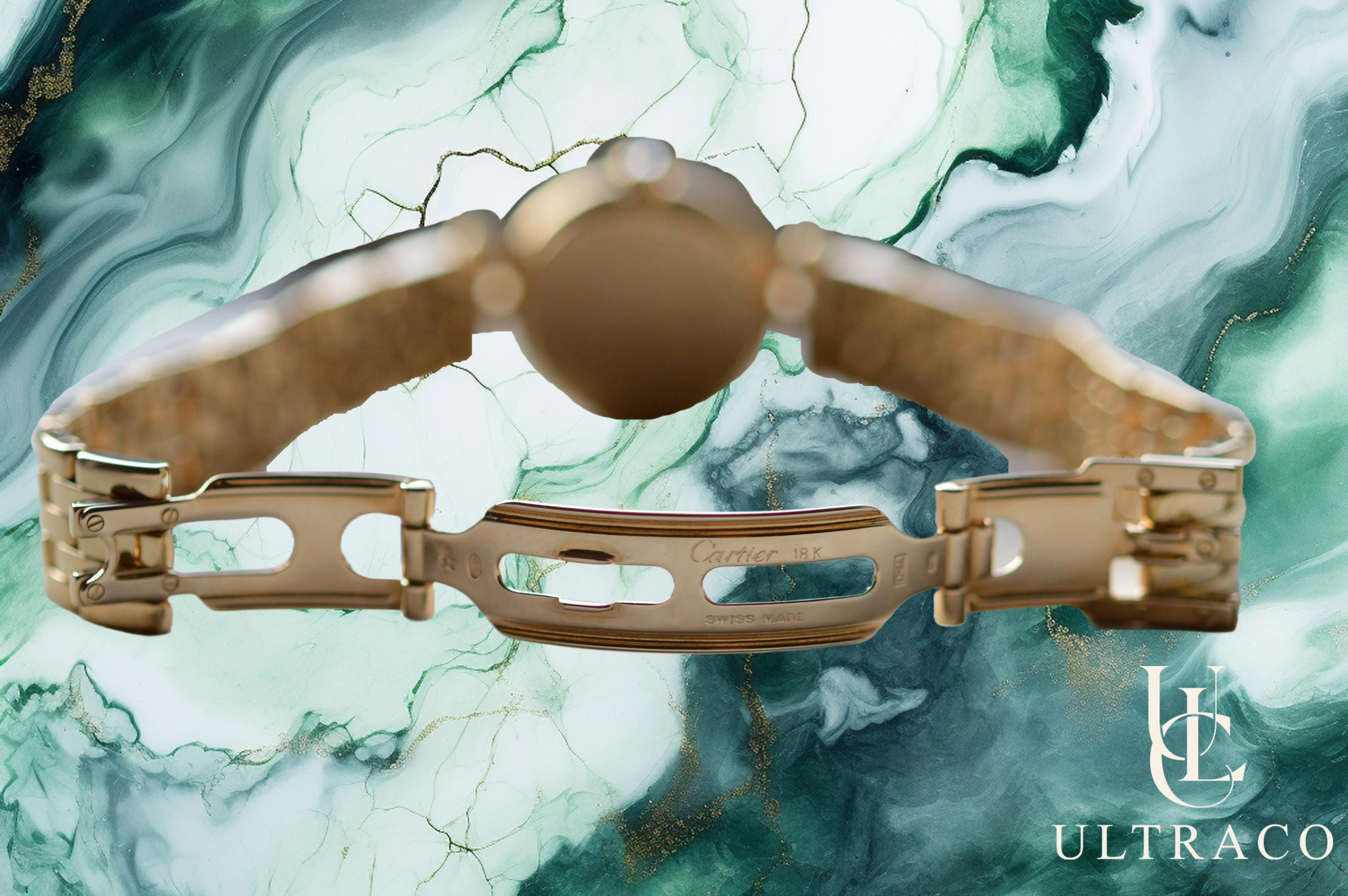 Cartier Panthère Vendôme PM 18K Yellow Gold Diamond Bezel & Bracelet