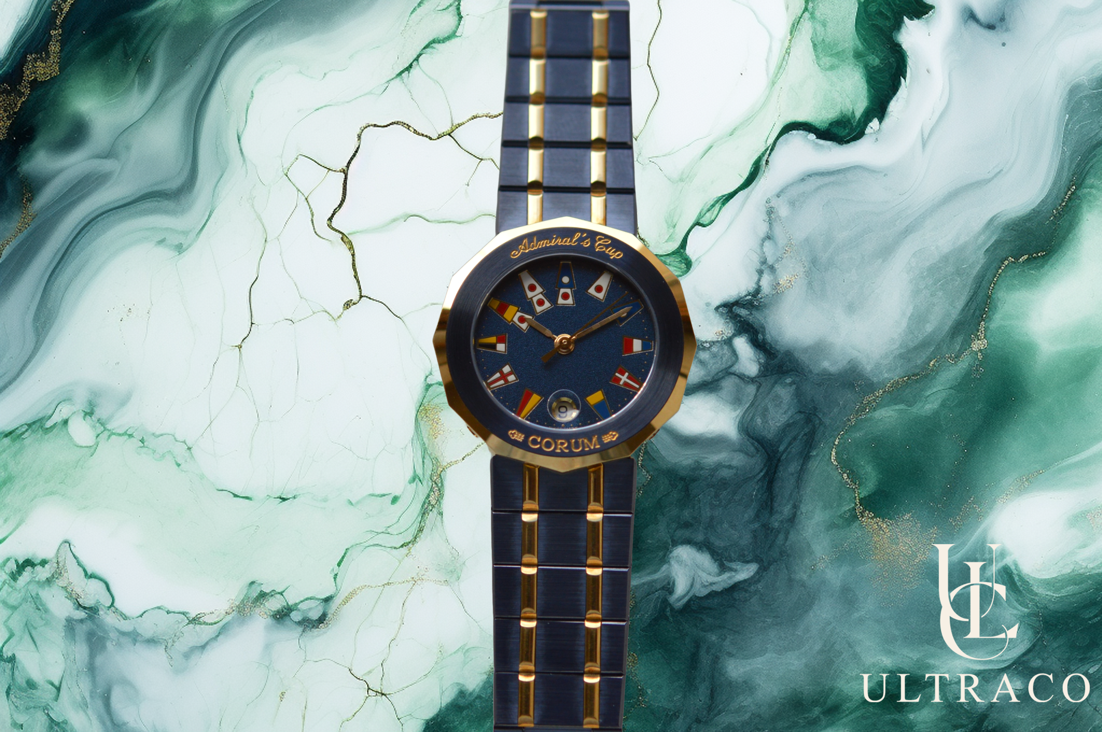 Corum Admiral's Cup GunBlue et or jaune 18 carats