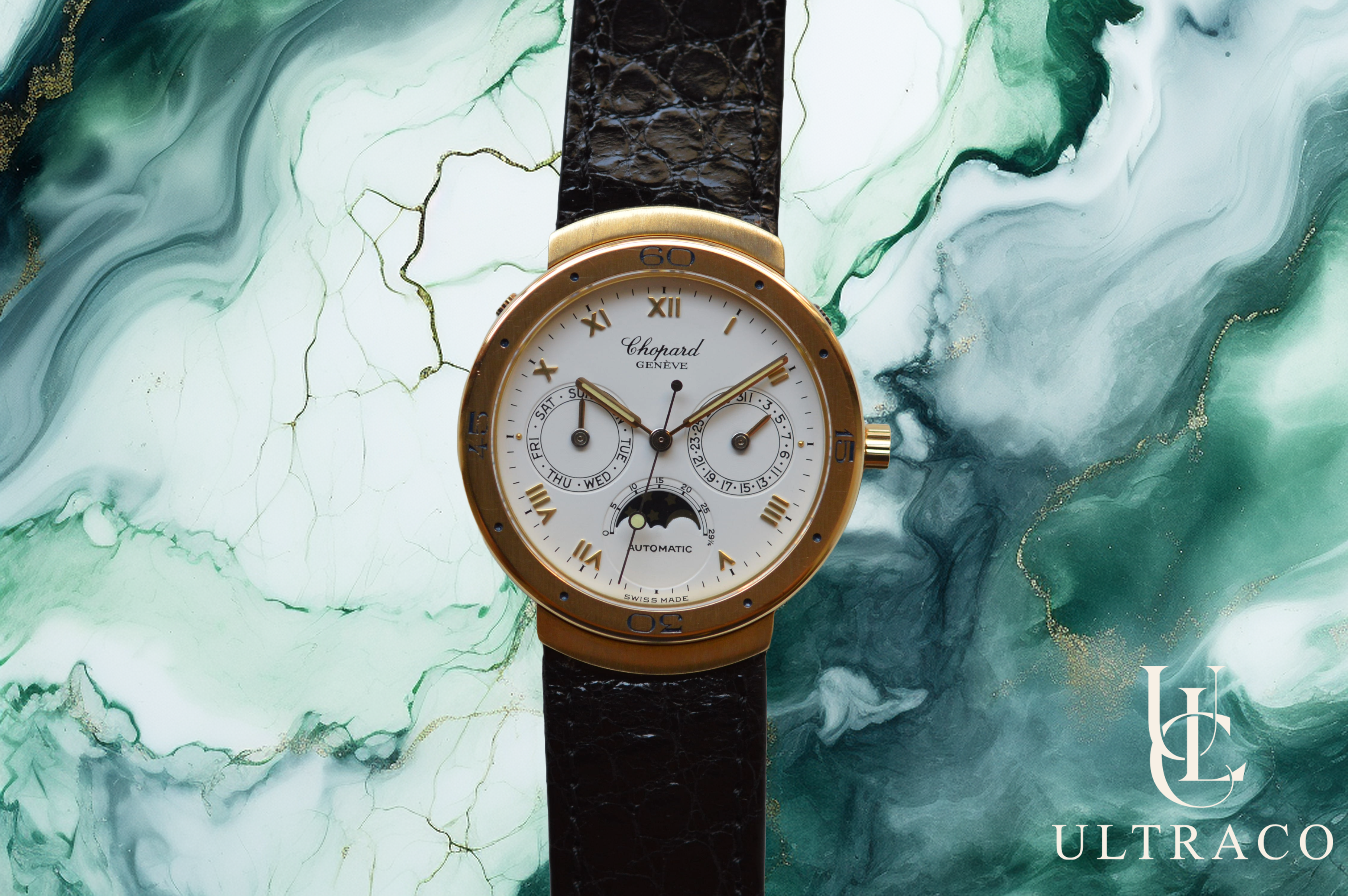 Chopard Luna D'Oro Day Date & Moonphase 18K Yellow Gold Auto