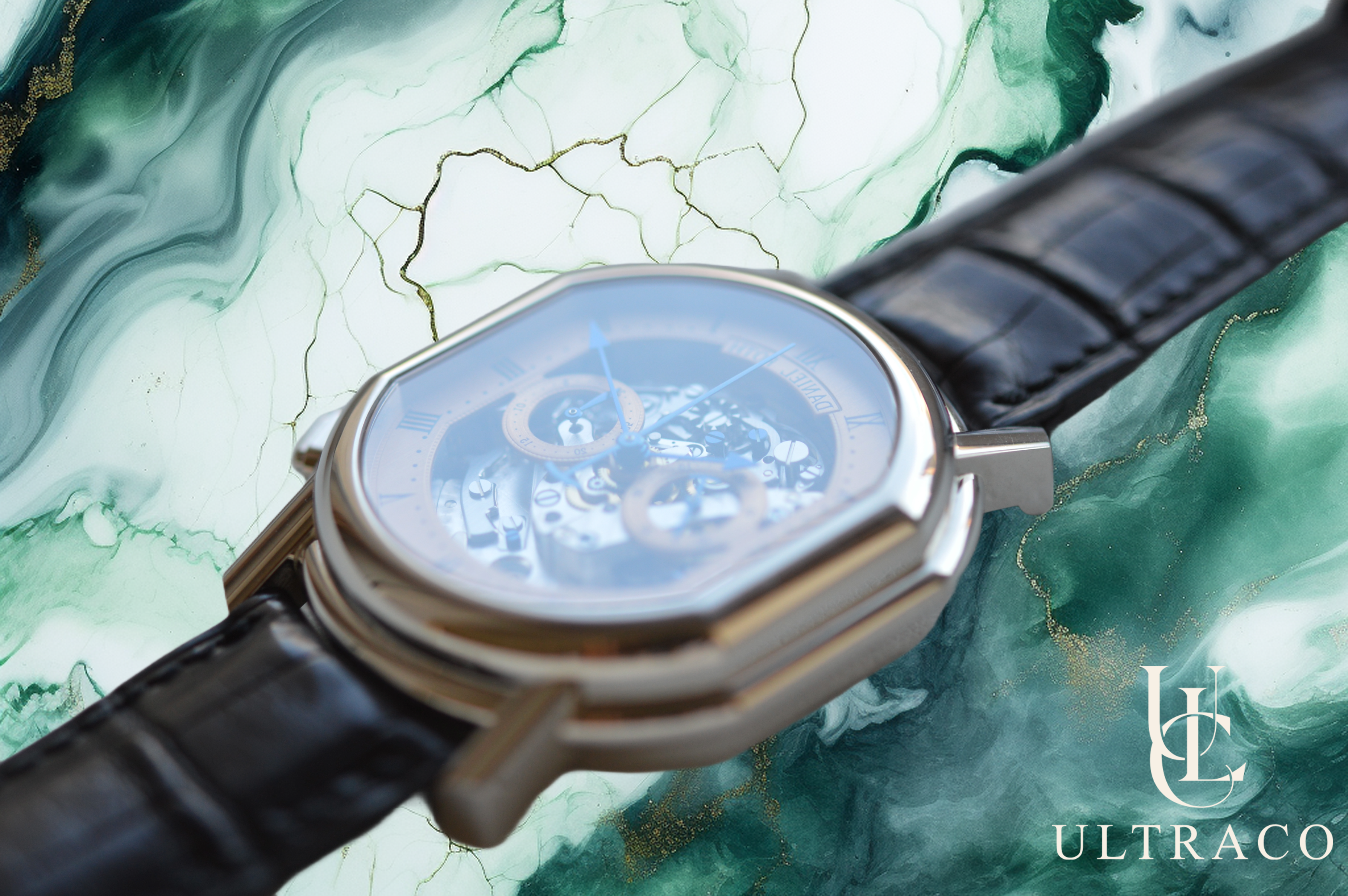 Daniel Roth Ellipsocurvex Chronomax Skeleton Salmon Dial White Gold