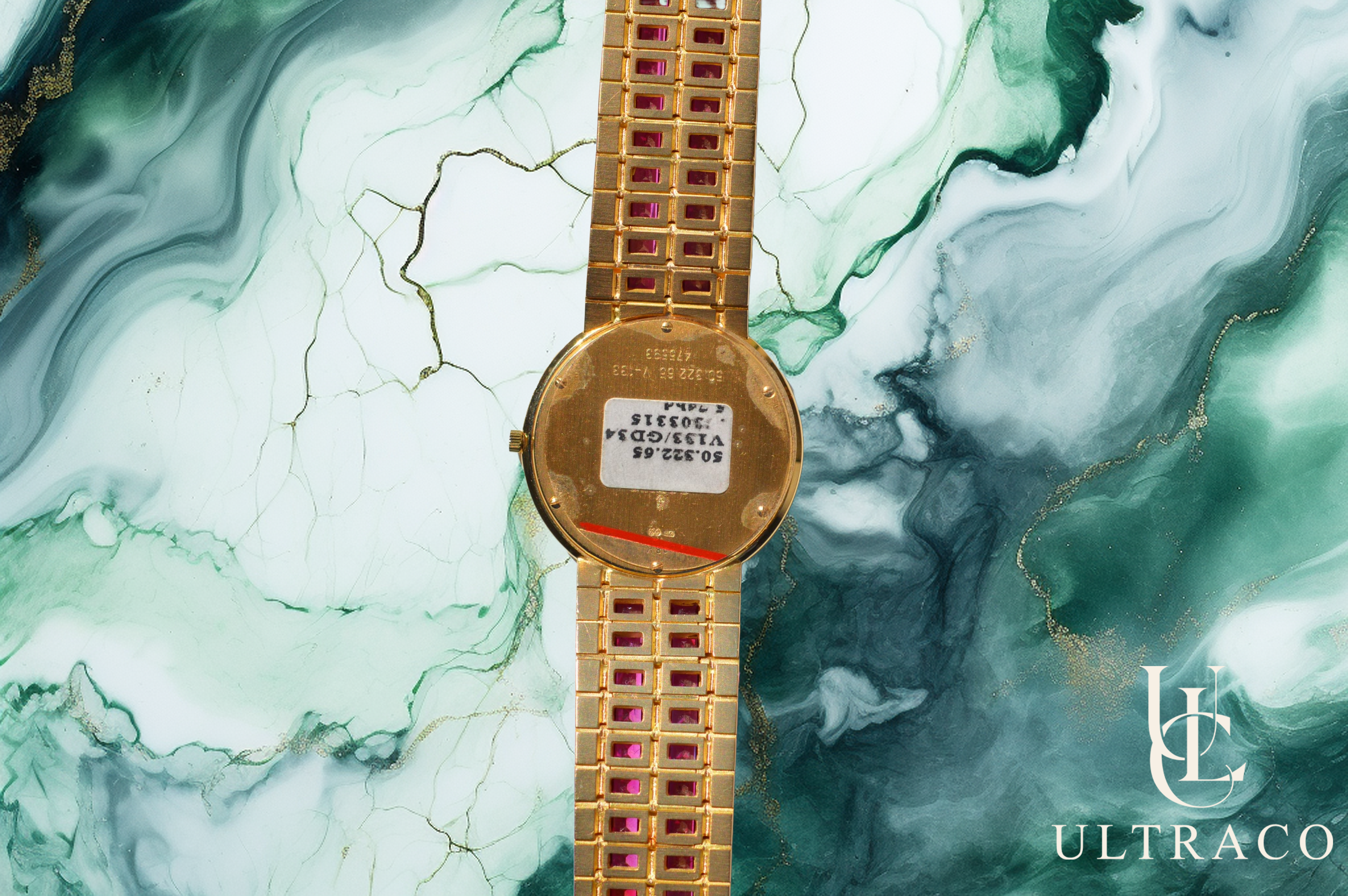 Corum "Les Palatines" Ruby & Diamond Paved 18K Yellow Gold Unique Piece