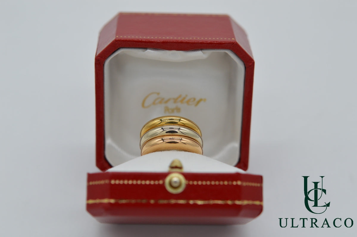 Cartier Trinity Tri-Color 18K Yellow, White & Rose Gold Ring