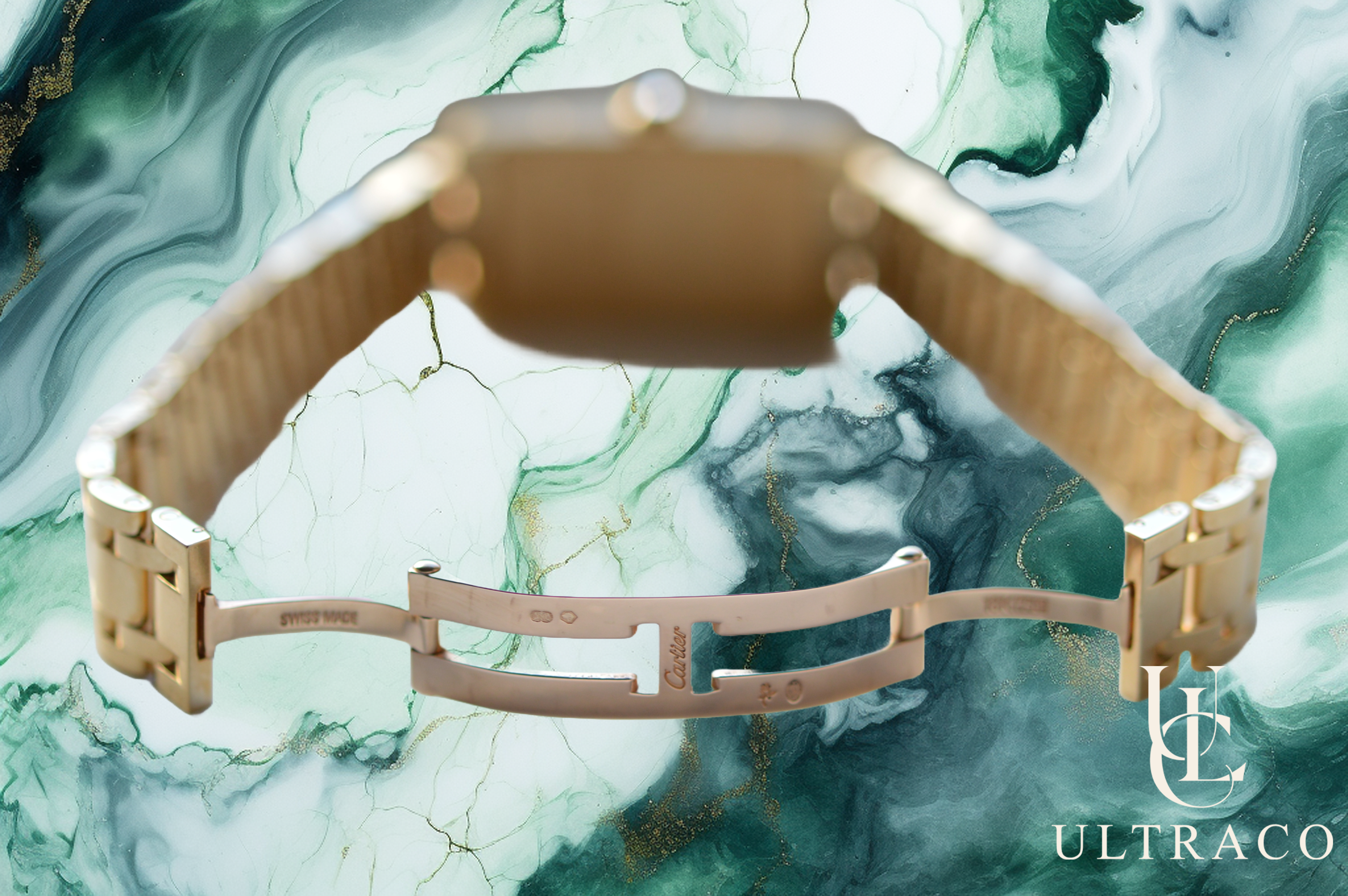 Cartier Tank Américaine Ivory Dial 18K Yellow Gold SM Diamond Bezel