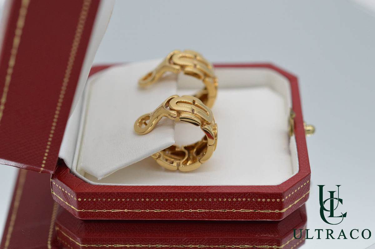 Cartier Panthère Maillon "Art Deco" Earrings 18K Yellow Gold