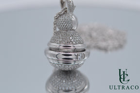 Piaget "Possession" Snowman 18K White Gold & Diamond Pendant Necklace