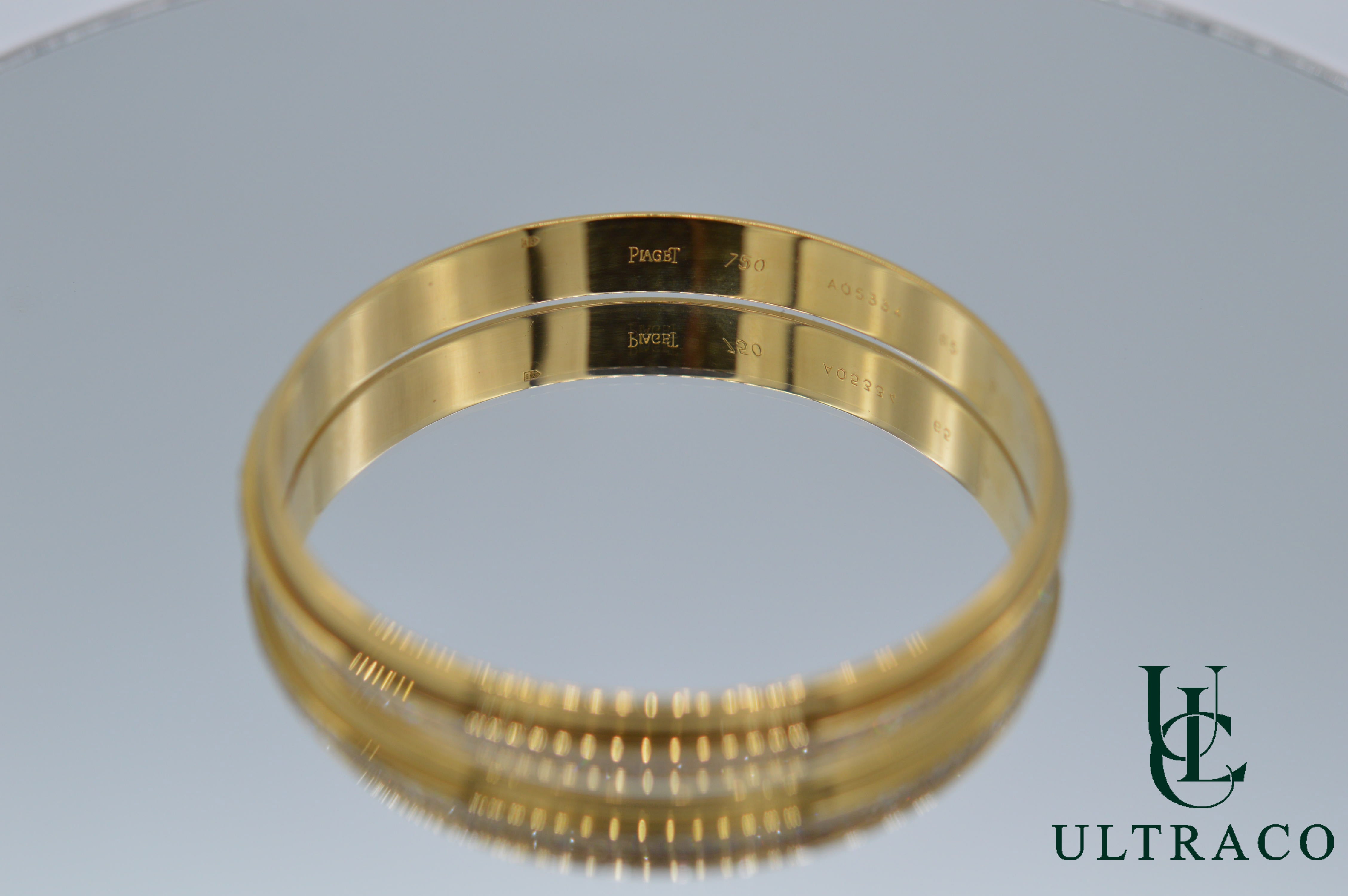 Bracelet jonc Piaget Possession Spinning avec diamants et or jaune 18 carats