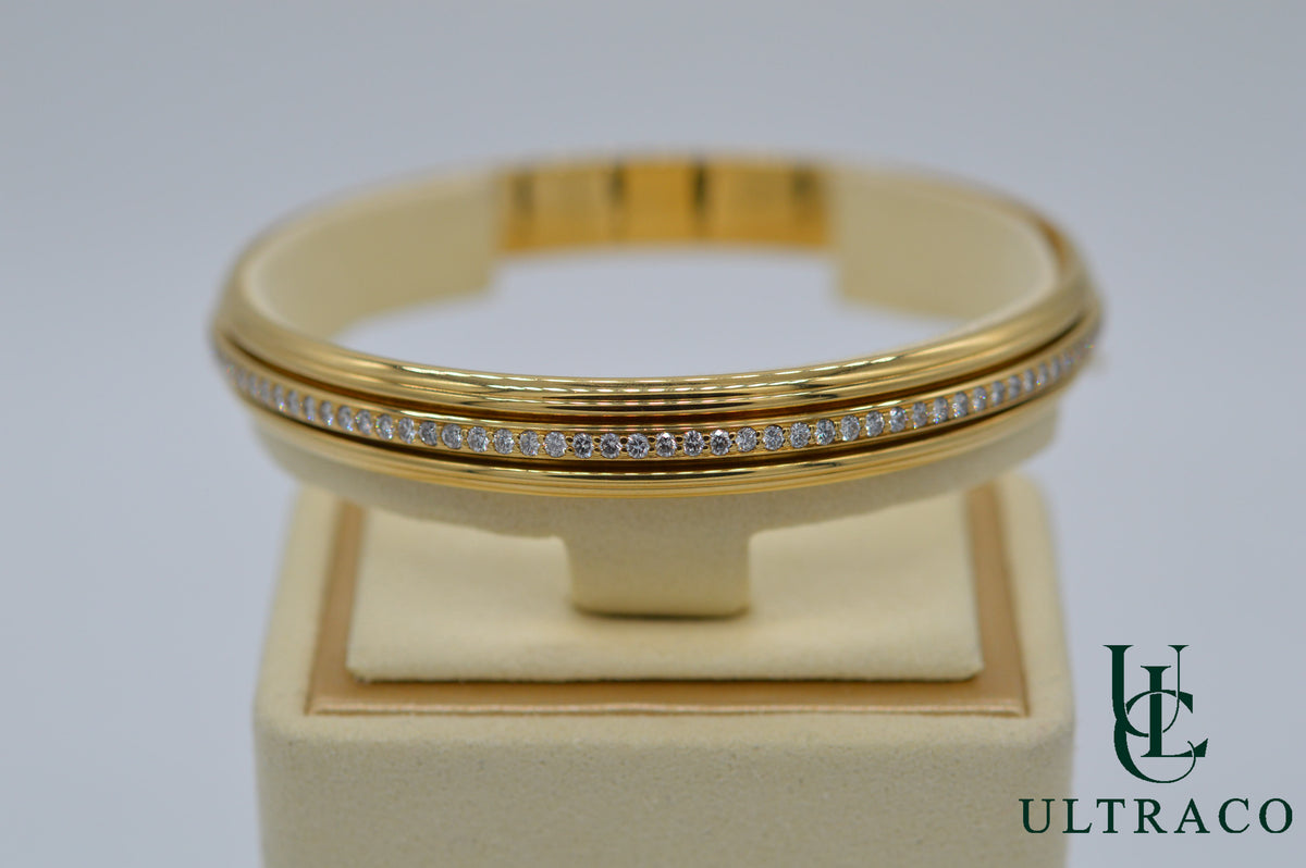 Piaget Possession Spinning Bangle With Diamonds & 18K Yellow Gold