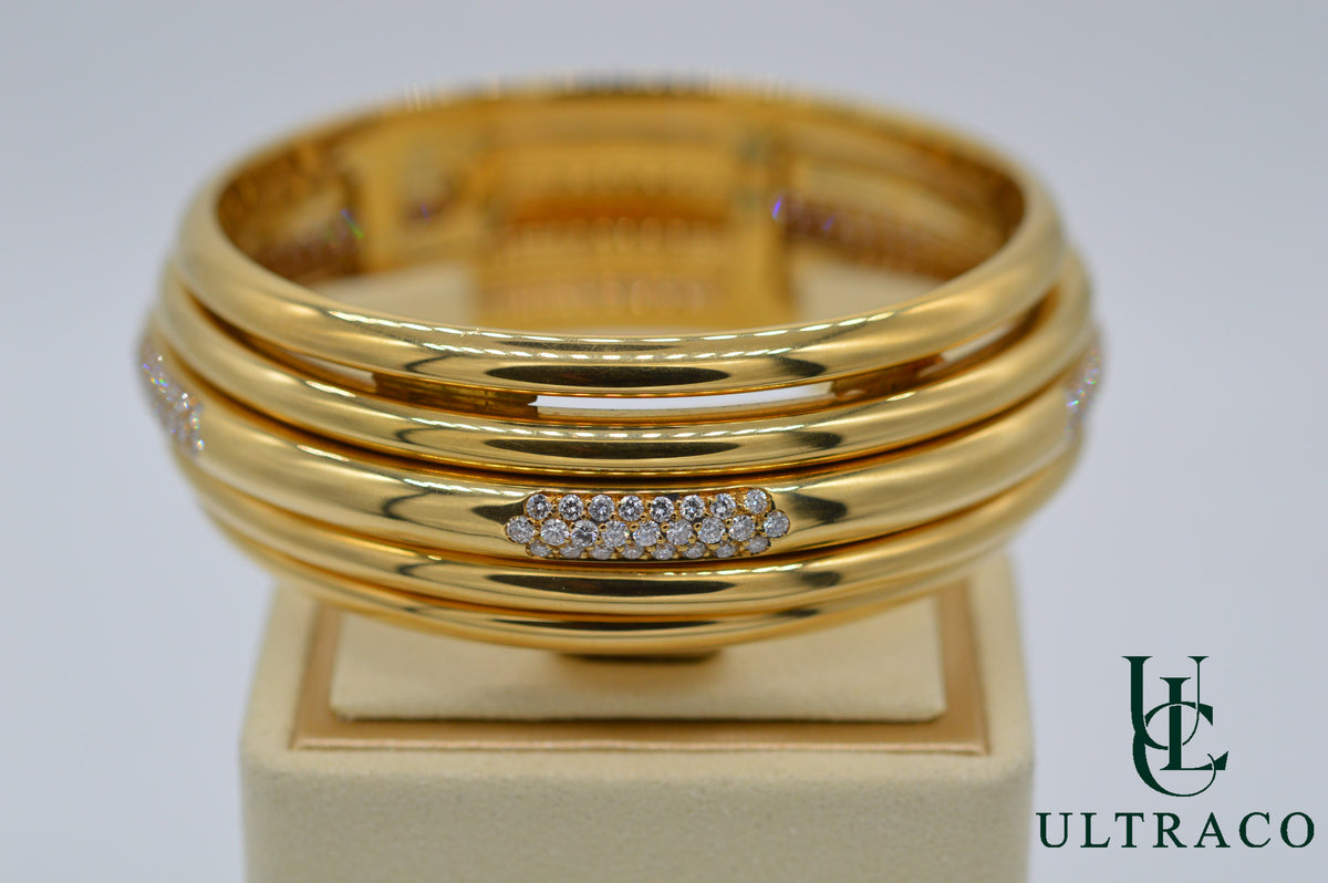 Piaget Possession Spinning Bangle With Diamonds & 18K Yellow Gold