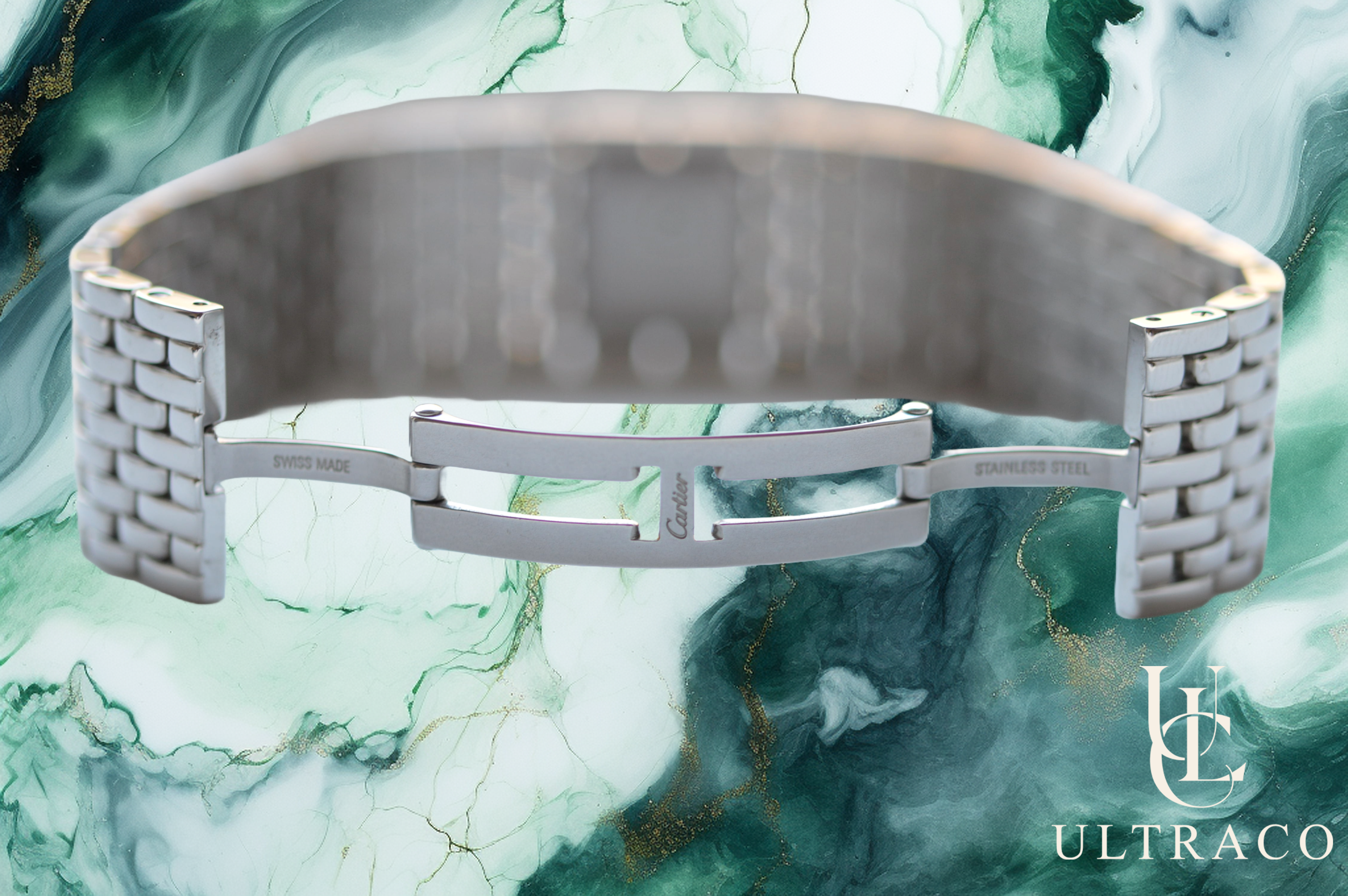 Cartier Panthère Manchette Ruban MOP Dial Stainless Steel Quartz