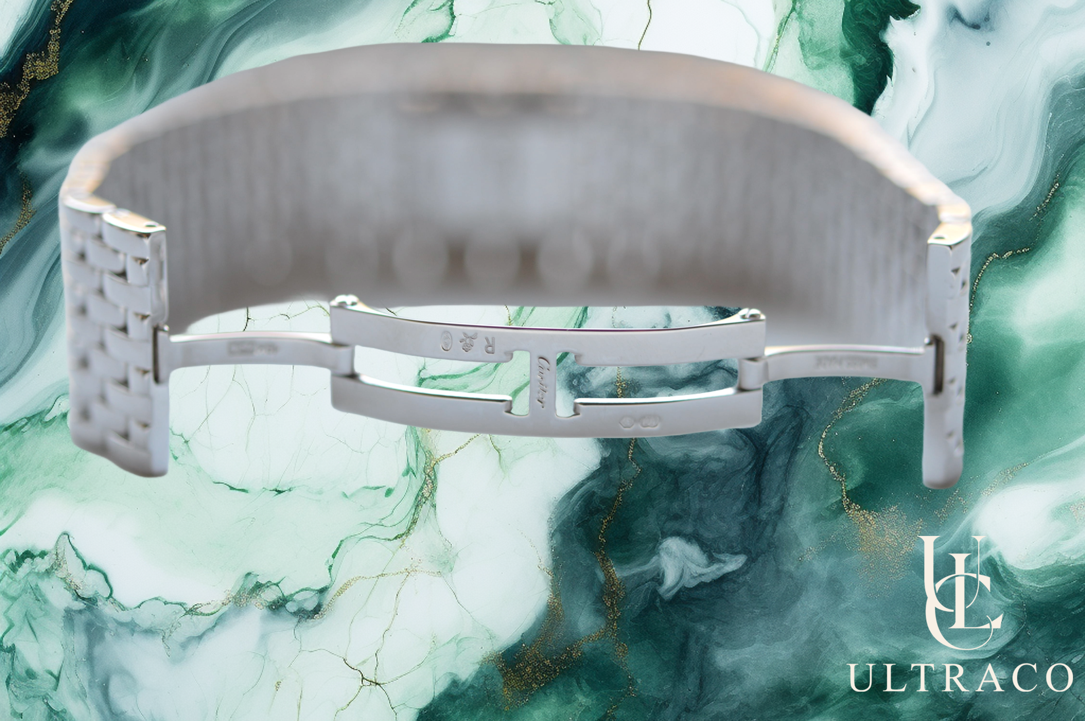 Cartier Panthère Manchette Ruban White Dial 18K White Gold Quartz