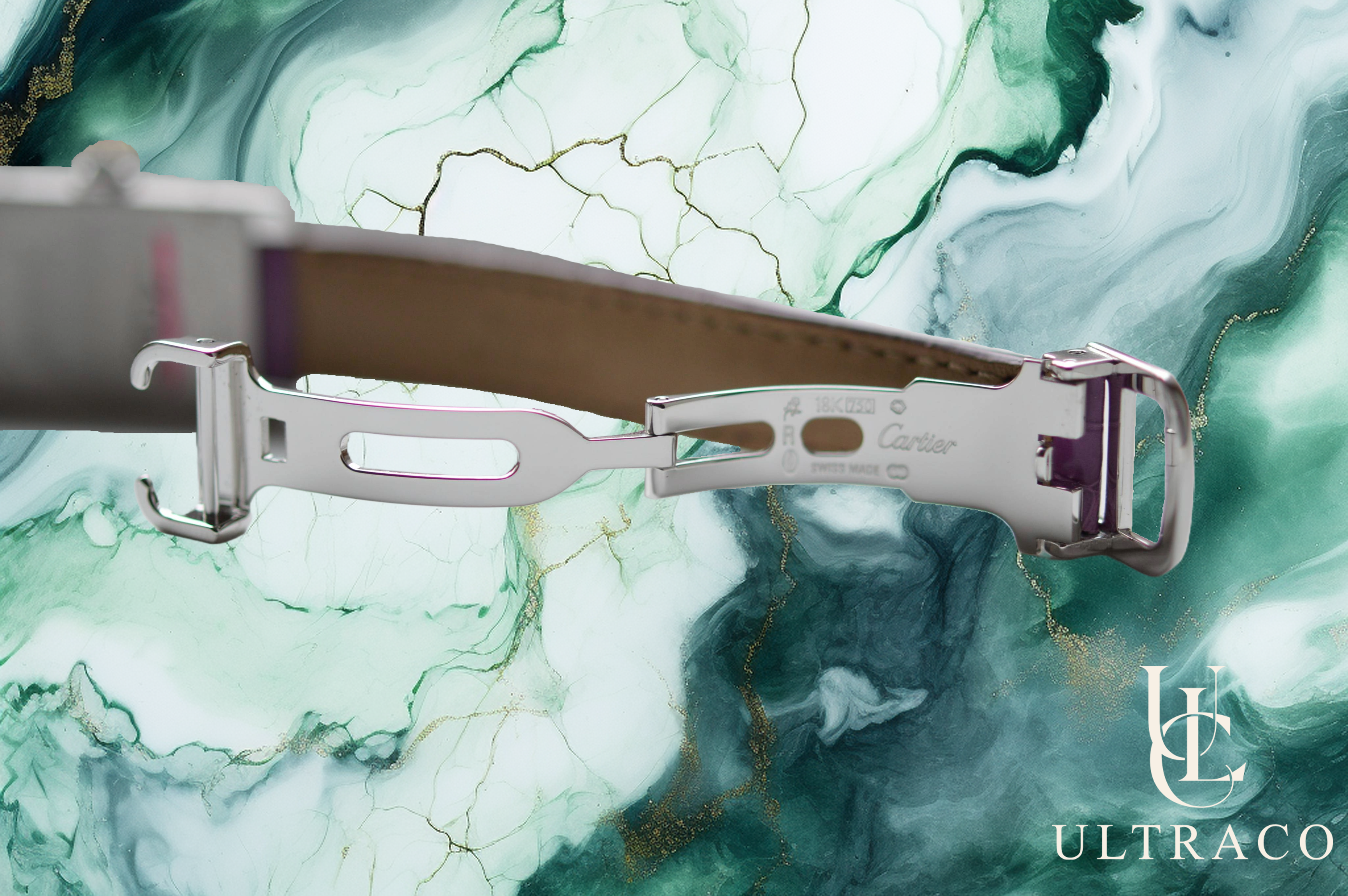 Cartier Tank Américaine 18K White Gold SM Diamond Bezel Quartz