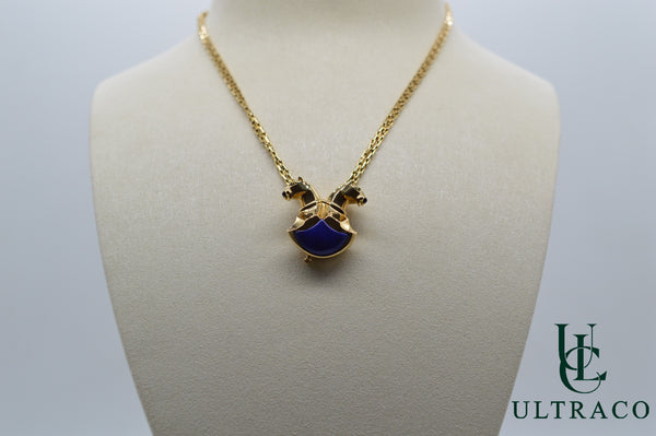 Cartier Panthère Lapis Lazuli 18K Yellow Gold Necklace & Brooch