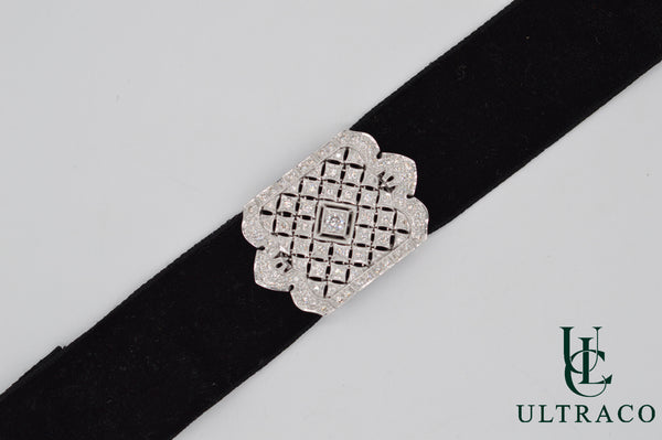 Diamond Velvet Bracelet 18K White Gold