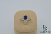 Sapphire Ceylon 18K White Gold Ring