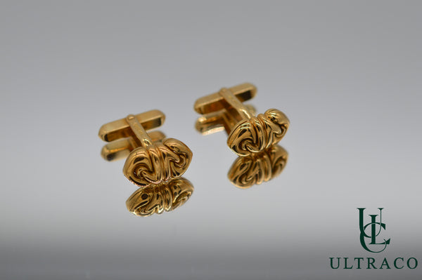 Bulgari Doppio Cuore 18K Yellow Gold Cufflinks