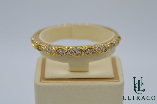 Diamonds Bangle In 18K Yellow Gold