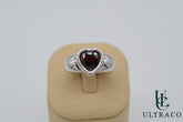 Piaget Heart Garnet 18K White Gold Ring