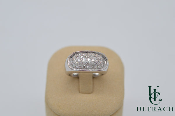 Diamonds Set In 18k White Gold Ring